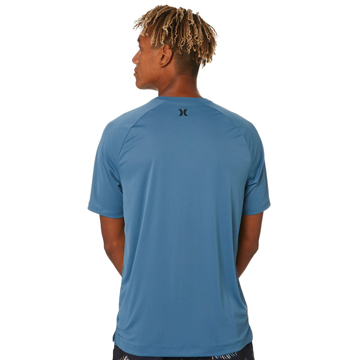 Men's Hurley Quick Dry Short Sleeve Rash Guard Shirt - UPF 50+ Sun Protection for Surfing, Swimming & Outdoor Activities | Thunderstorm Design