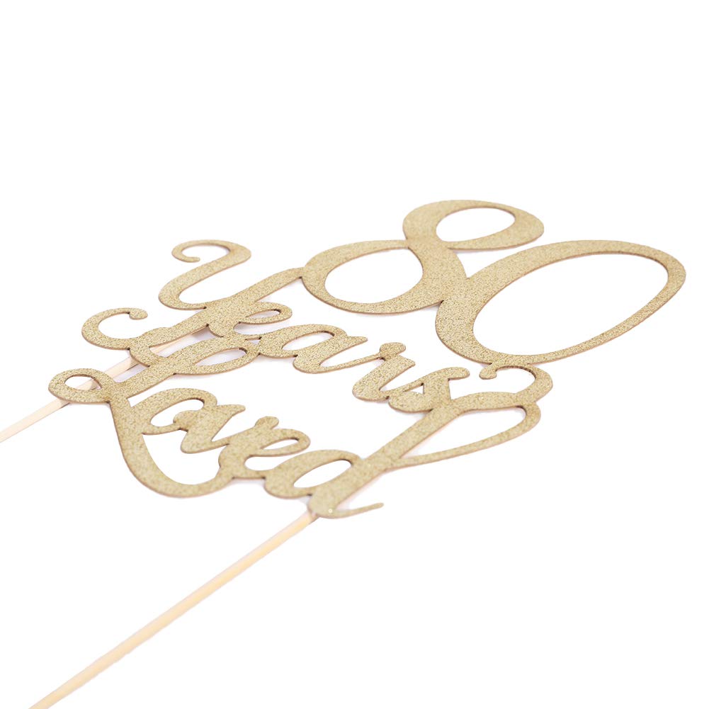 80th Birthday Cake Topper - Elegant Glitter Photo Decoration for Anniversary & Party Supplies | Perfect for Milestone Celebrations, Retirement Parties & Family Gatherings