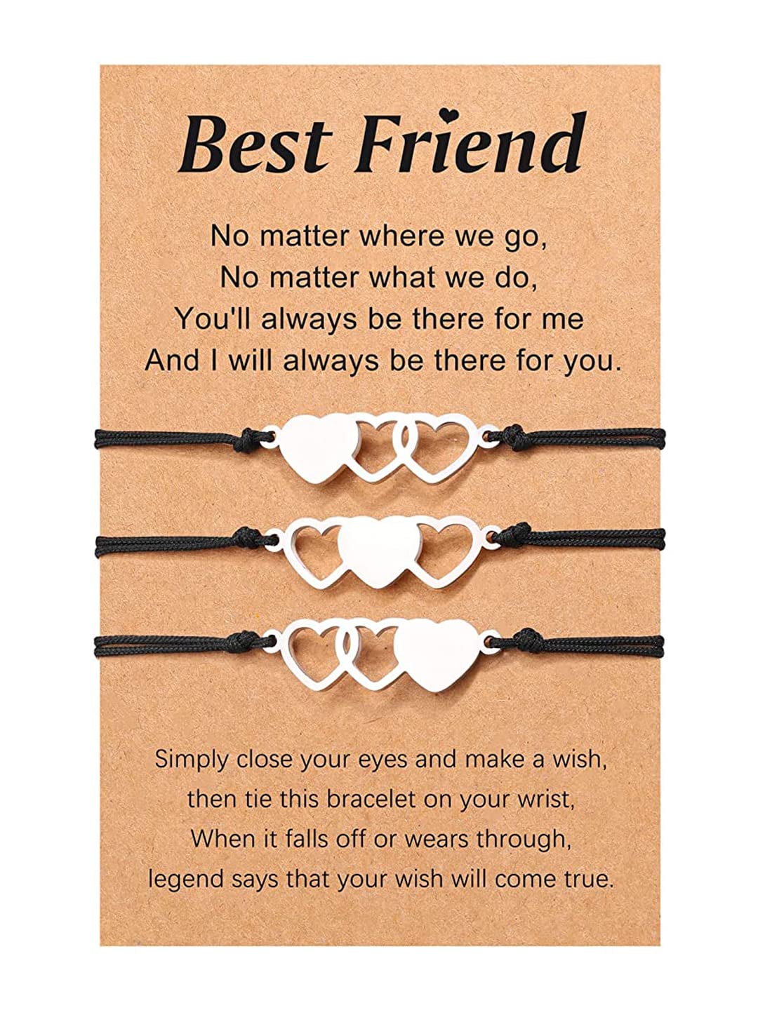 Yellow Chimes Bracelet for Women & Girls - Heart Shaped Silver Friendship Bracelet Set | Fashionable BFF Gift for Best Friend | Perfect for Birthdays, Anniversaries & Everyday Wear