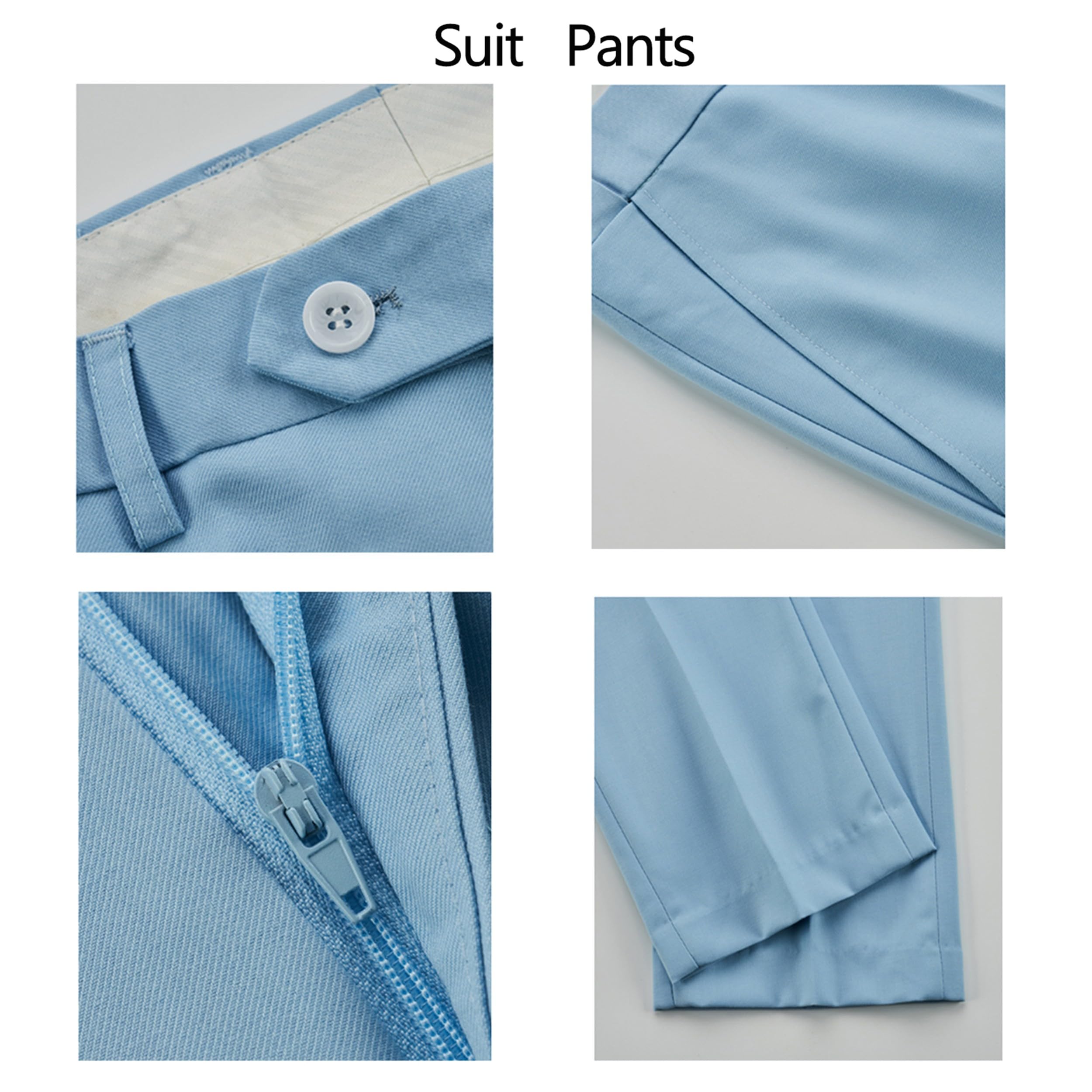 UNINUKOO Men's 3-Piece Slim Fit Suit Set - Classic Solid Color Tuxedo for Wedding, Business & Formal Events | Premium Dress Suit Jacket, Vest & Pants