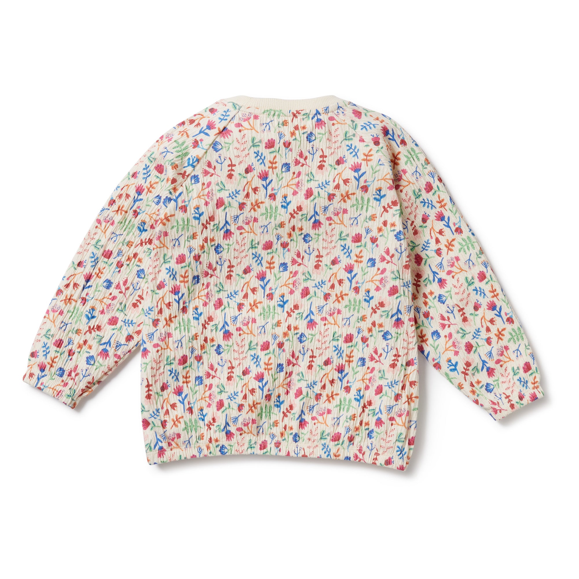 Breathable Tropical Garden Crinkle Sweat Shirt for Women - Lightweight & Comfortable Summer Outdoor Wear for Beach, Travel & Casual Outings