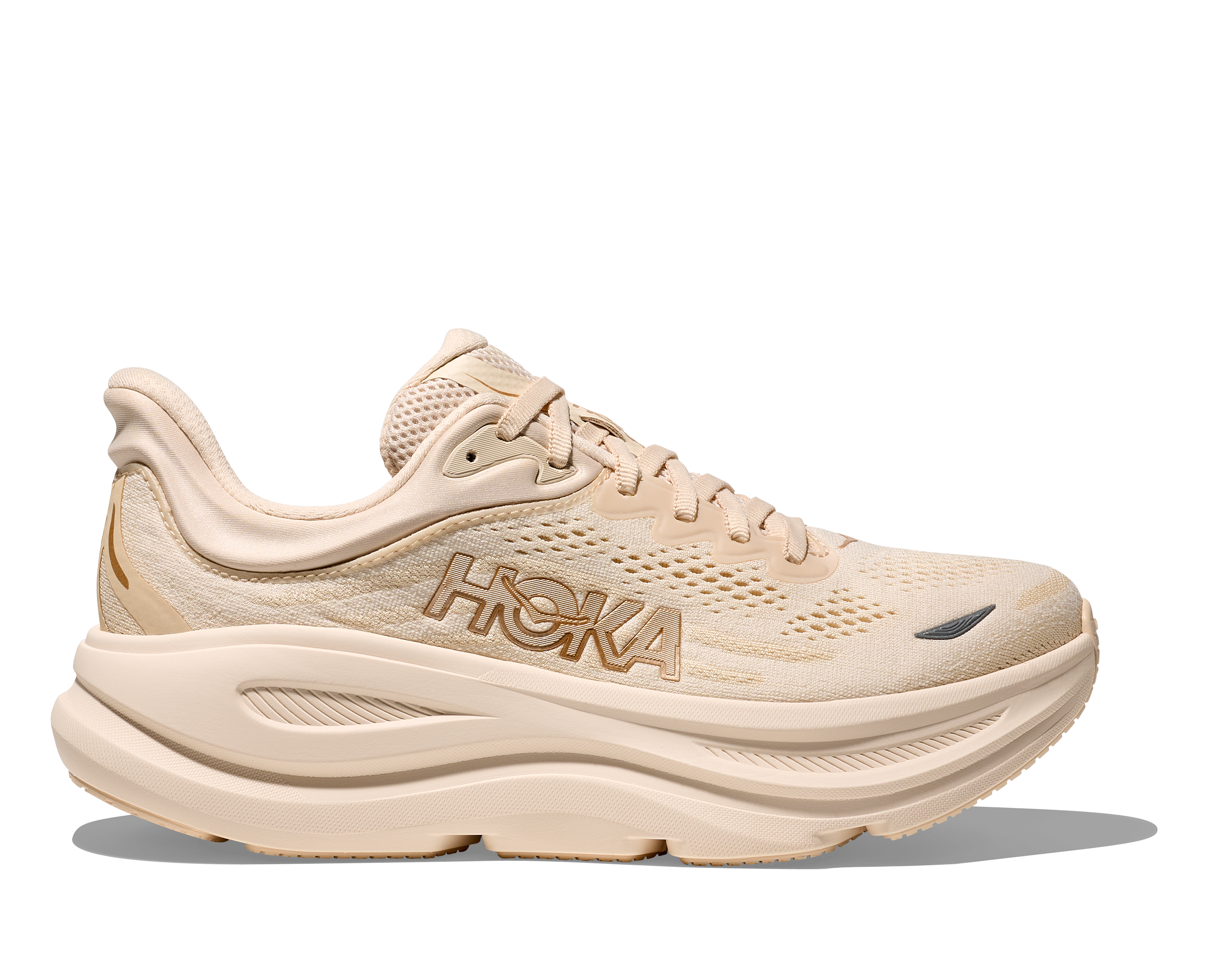 HOKA Women's Bondi 9 Running Shoes - VCH Vanilla/Birch | Cushioned Road Running Sneakers for Women | Perfect for Marathon Training, Jogging & Everyday Comfort
