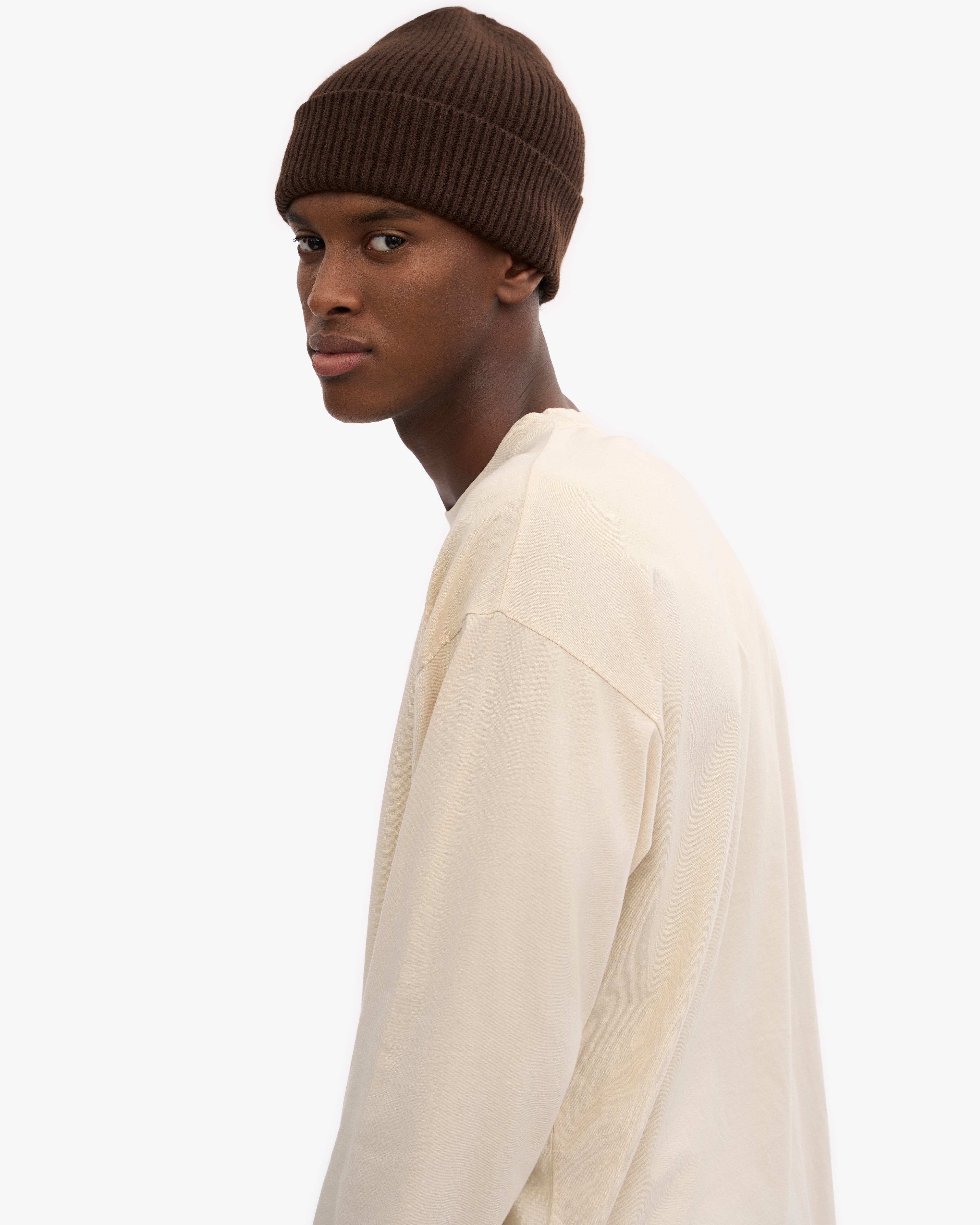 Organic Oversized Long Sleeve T-Shirt for Women - Soft Ivory White Cotton Top - Perfect for Casual Wear, Loungewear & Layering