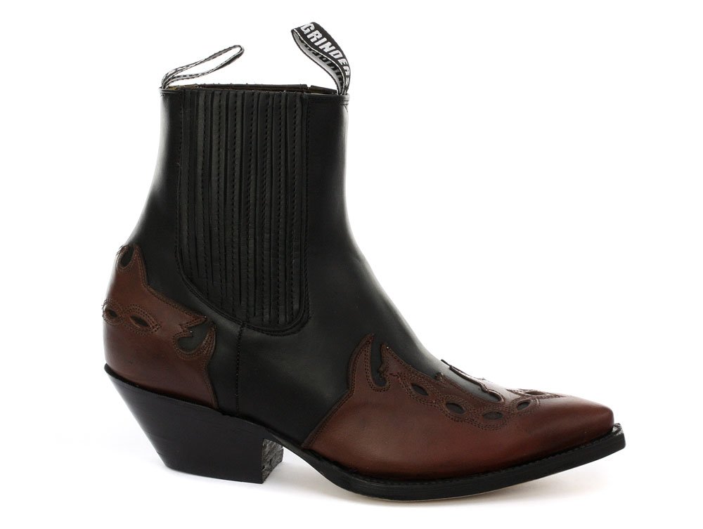Arizona Lo Black/Burgundy Genuine Leather Cowboy Boots for Men - Size 6 | Western Style, Comfortable & Durable | Perfect for Rodeo, Country Music Festivals & Casual Wear