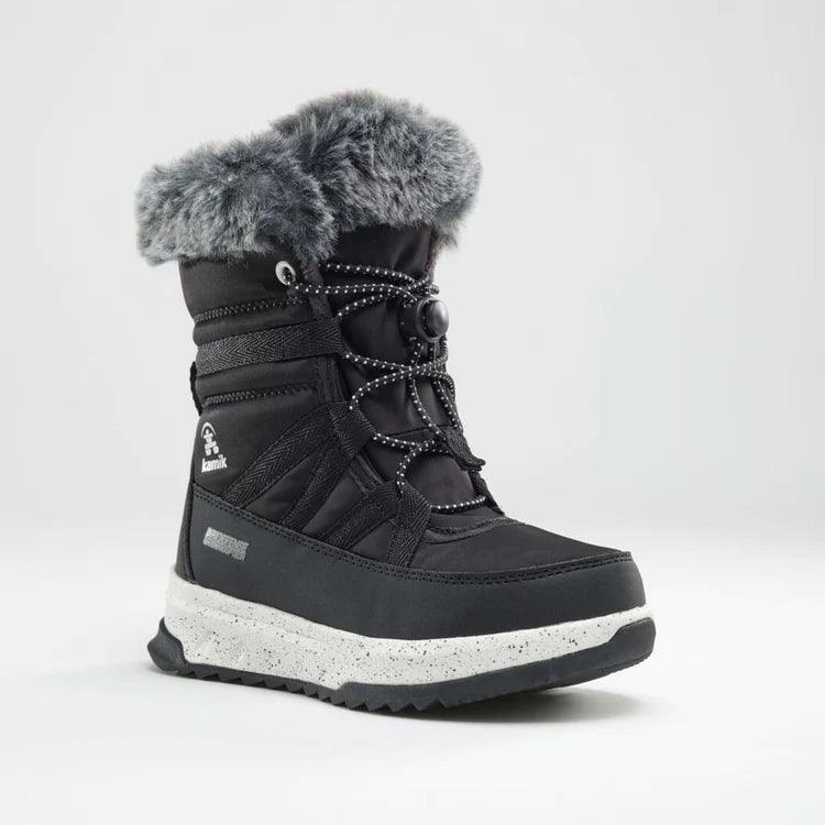 Kamik Stormy F Youth Kids Winter Snow Boots - Waterproof & Insulated for Boys & Girls (Sizes 1-8) - Perfect for Snow Play, Sledding & Cold Weather Adventures