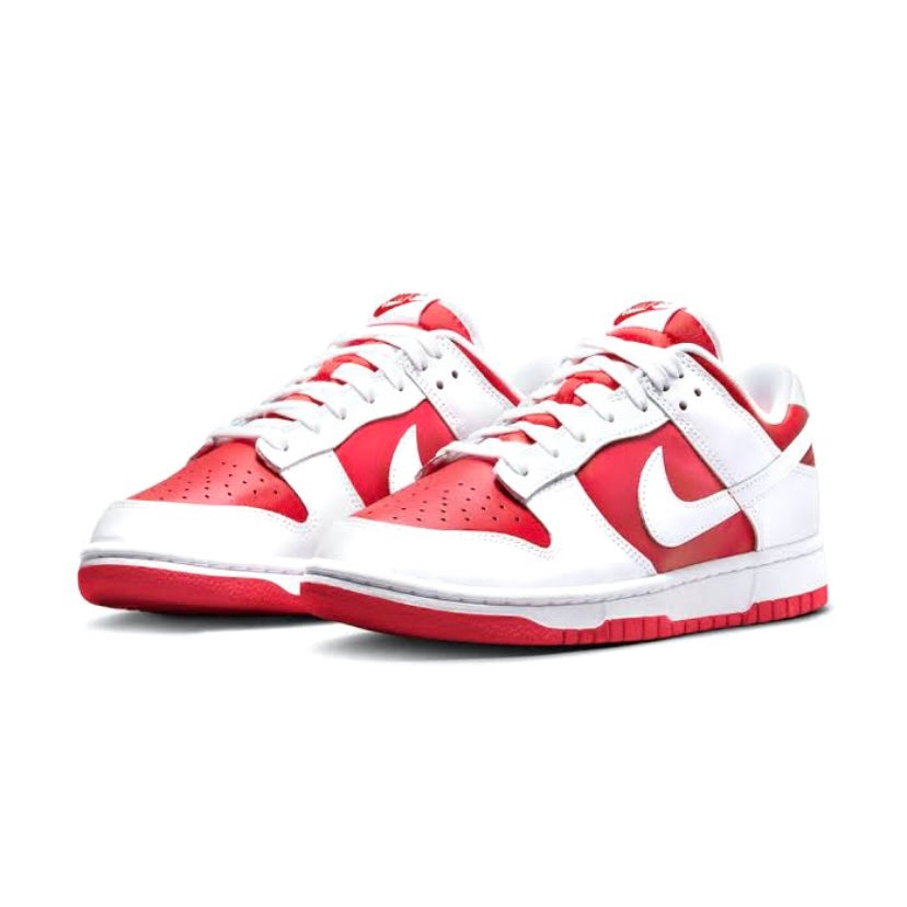 Nike Dunk Low Championship Red University White Sneakers 2021 - Men's Basketball Shoes for Casual Wear & Street Style