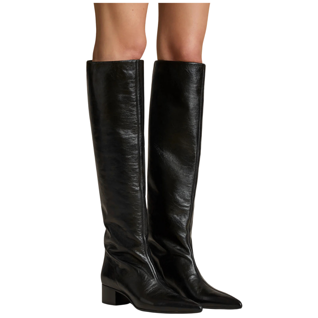 Black Andee Knee High Boots for Women - Stylish & Comfortable Winter Boots for Cold Weather, Fashionable Knee-Length Boots for Outfits & Outdoor Activities