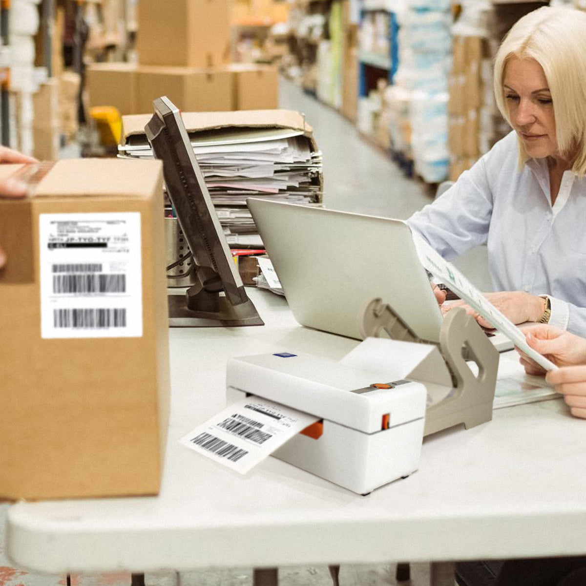 4x6 Thermal Labels - Fan Fold 500 Sheets for Shipping Labels, Barcode Stickers & Receipt Printing - Perfect for USPS, UPS, FedEx & Small Business Use