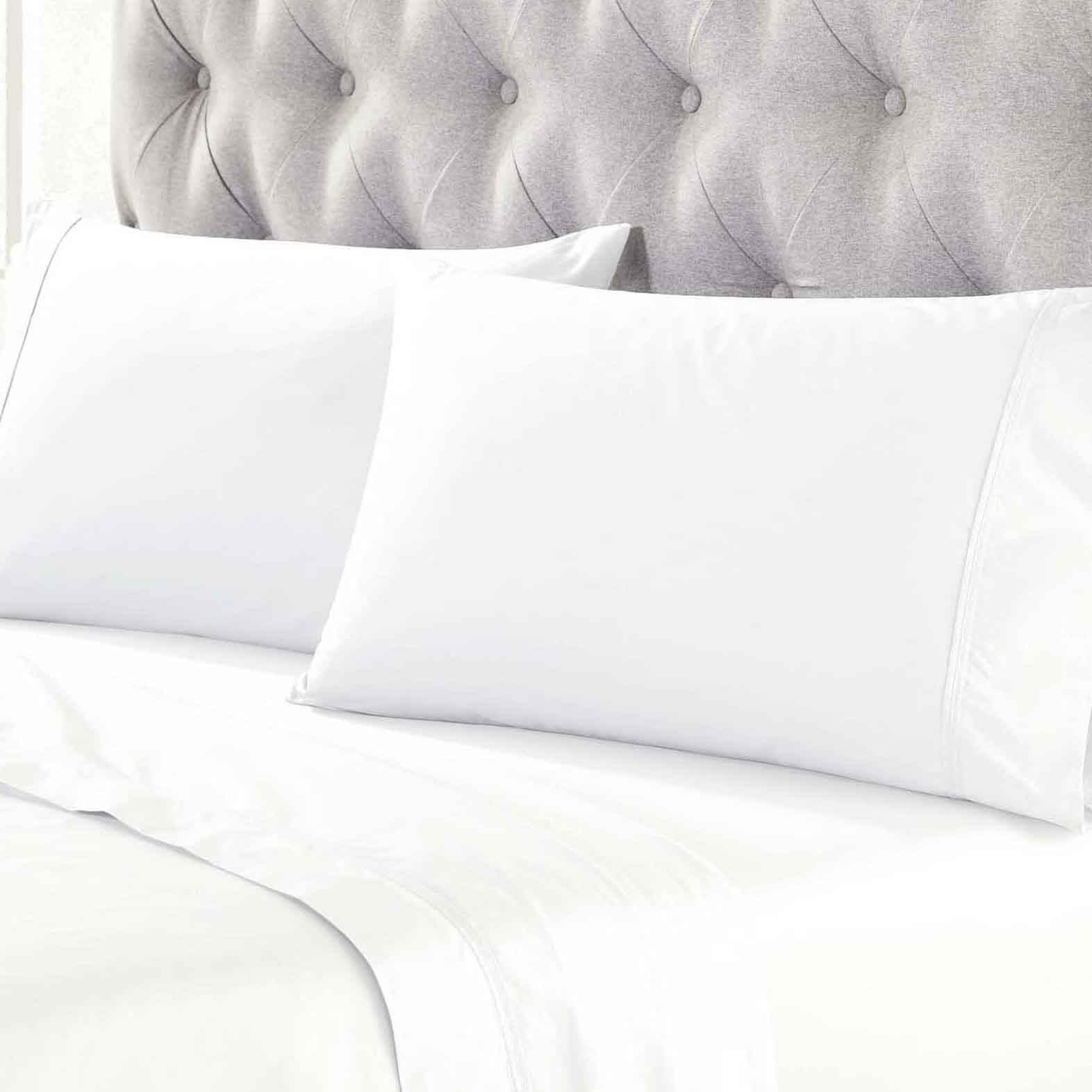 Premium Organic Cotton 300 Thread Count Percale Pillowcase Set of 2 - Soft & Breathable for All-Season Comfort - Perfect for Bedroom, Hotel, and Travel Use