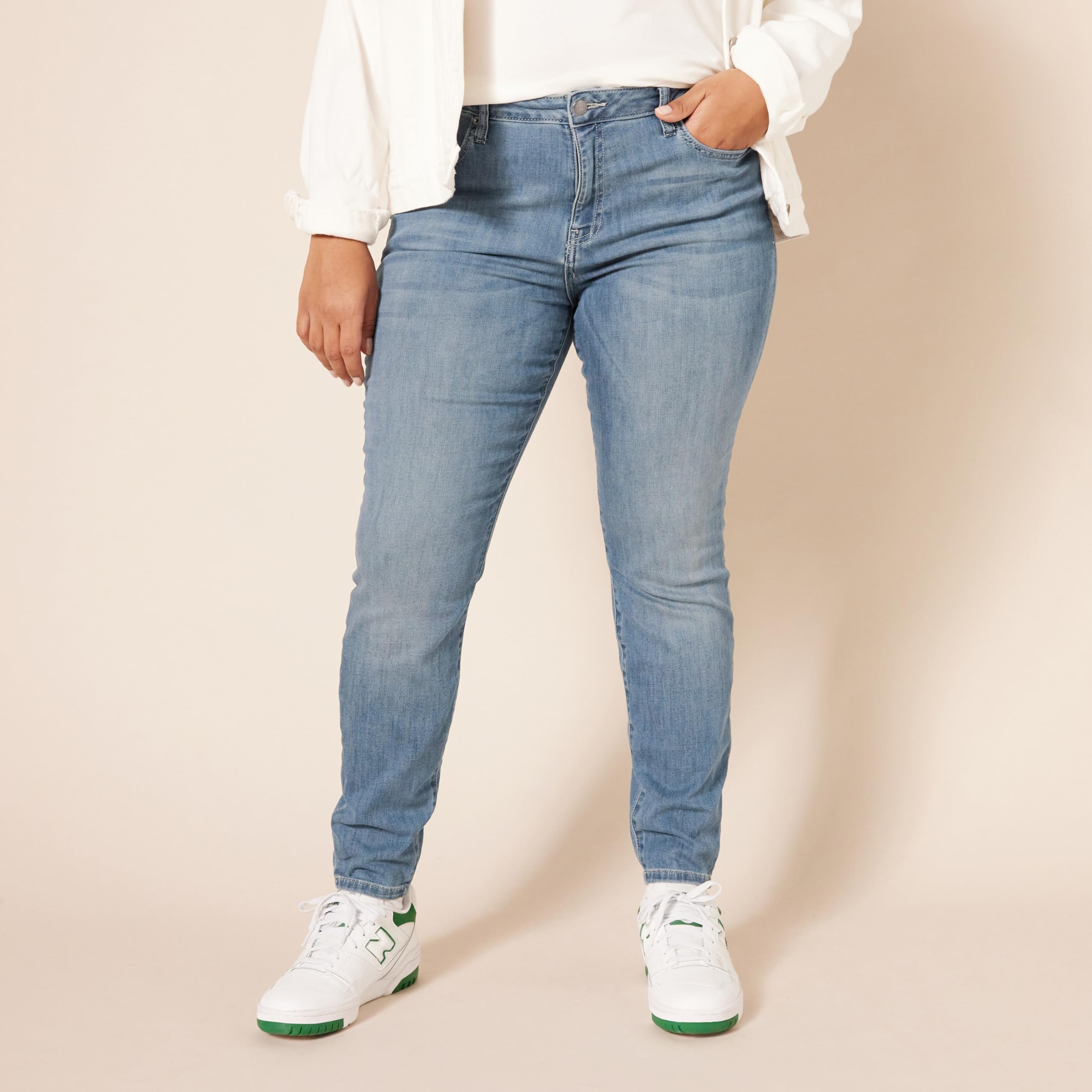 Amazon Essentials Women's High Waist Skinny Jeans - Stretchy Denim Pants for Everyday Comfort & Style | Perfect for Work, Casual Outings & Date Nights