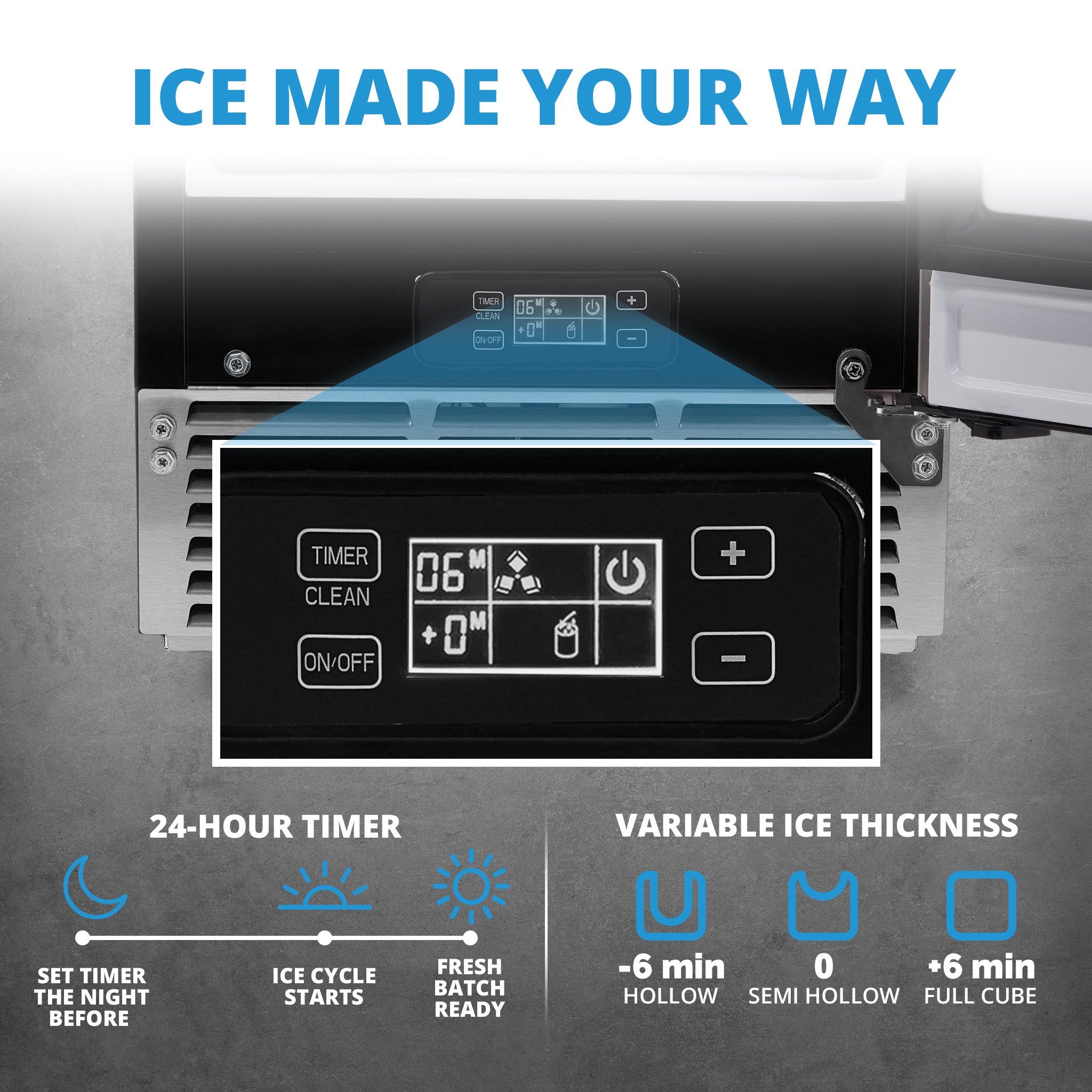 Newair® Undercounter Ice Maker for Home - 80 lbs/day Clear Ice Production, Stainless Steel Design | Perfect for Kitchens, Bars, Offices & Entertaining