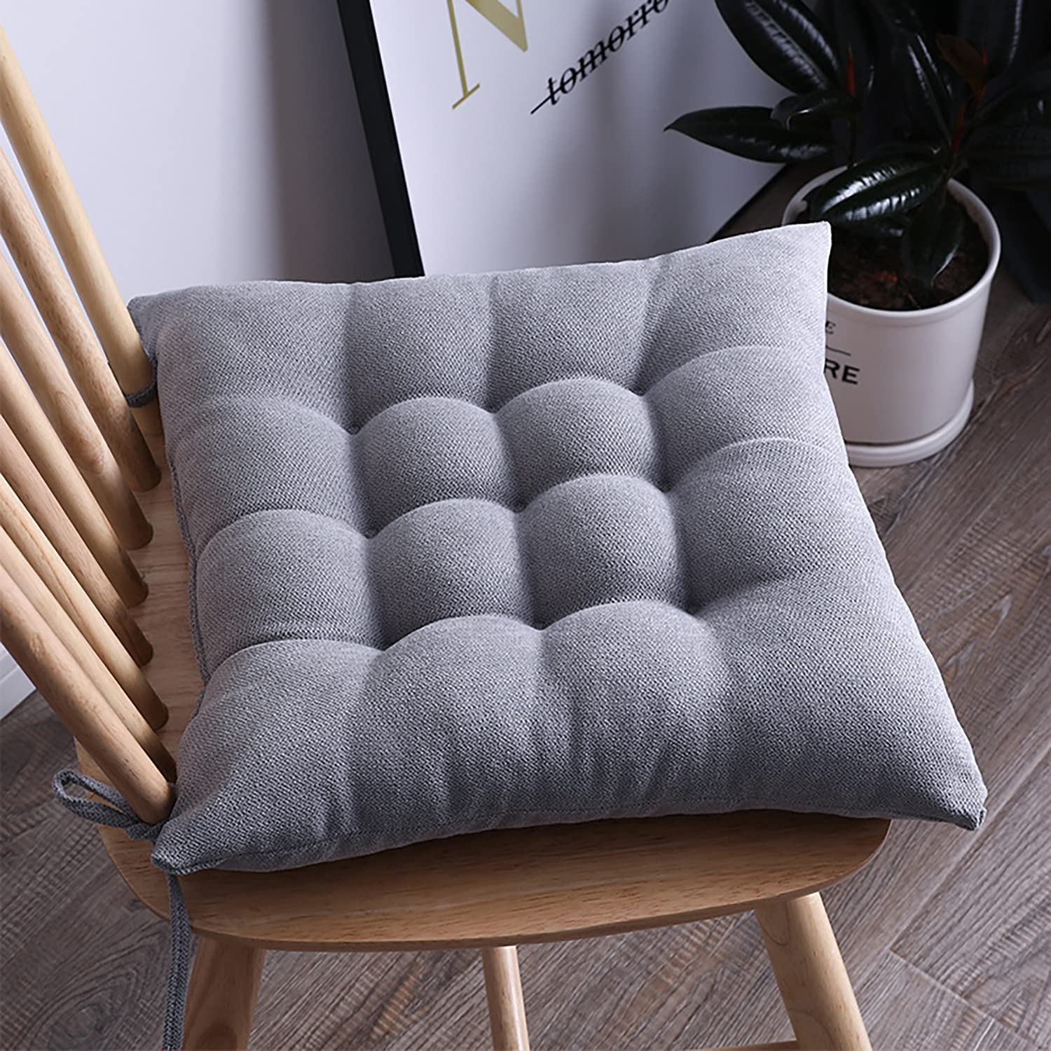 4-Piece Velvet Dining Chair Cushions Set - Soft Office & Kitchen Chair Seat Cushions for Dining Room, Living Room & Sofa Decor - Home & Restaurant Use