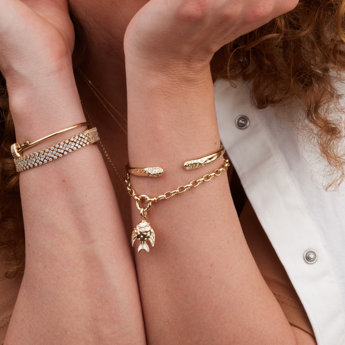 Diamonds in the Rough Cuff Bracelet for Women - Handmade Boho Jewelry - Perfect for Weddings, Parties & Everyday Wear