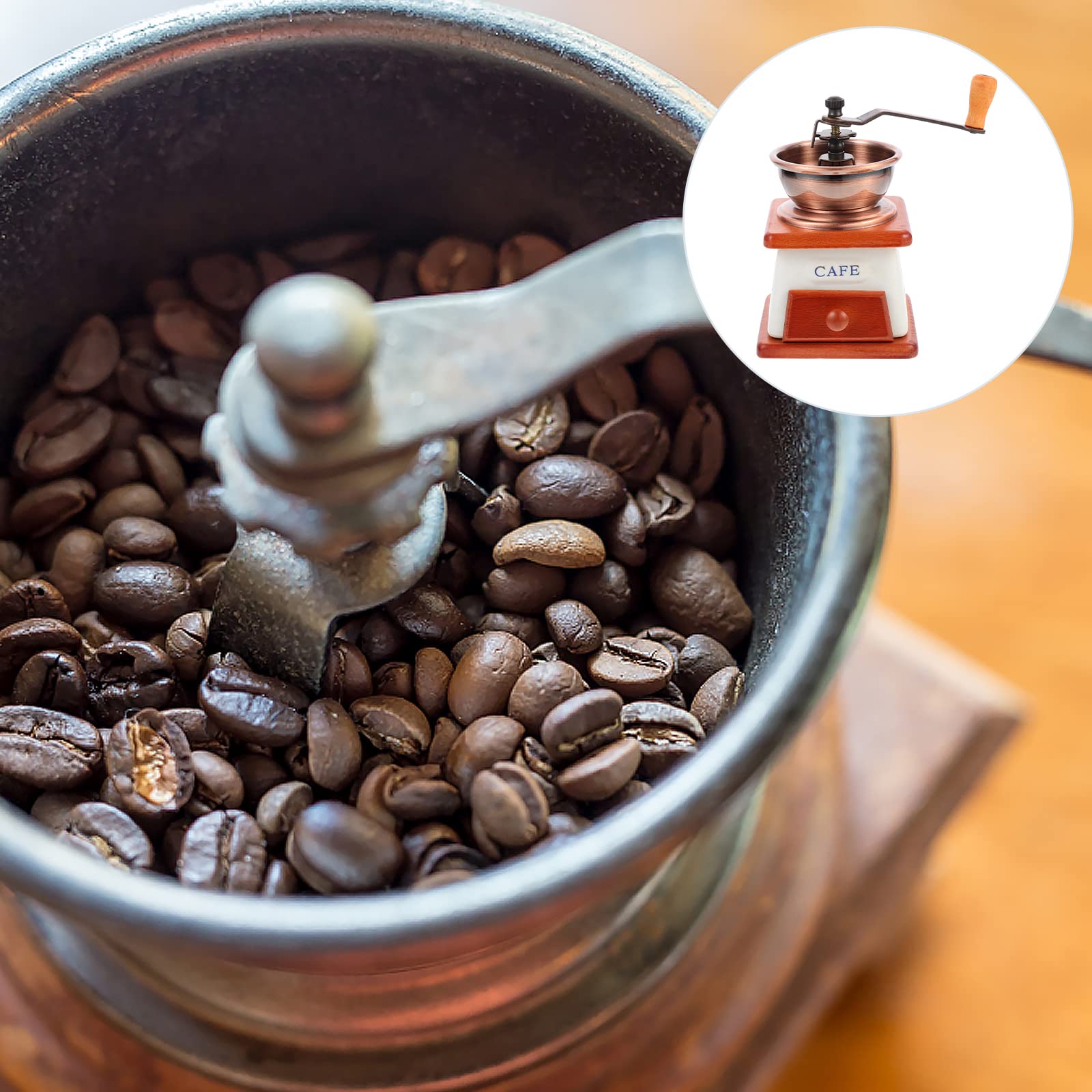 LIOOBO Manual Ceramic Coffee Grinder & Pepper Mill - Handheld Kitchen Tool for Freshly Ground Coffee Beans & Spices | Perfect for Home, Office & Camping Use