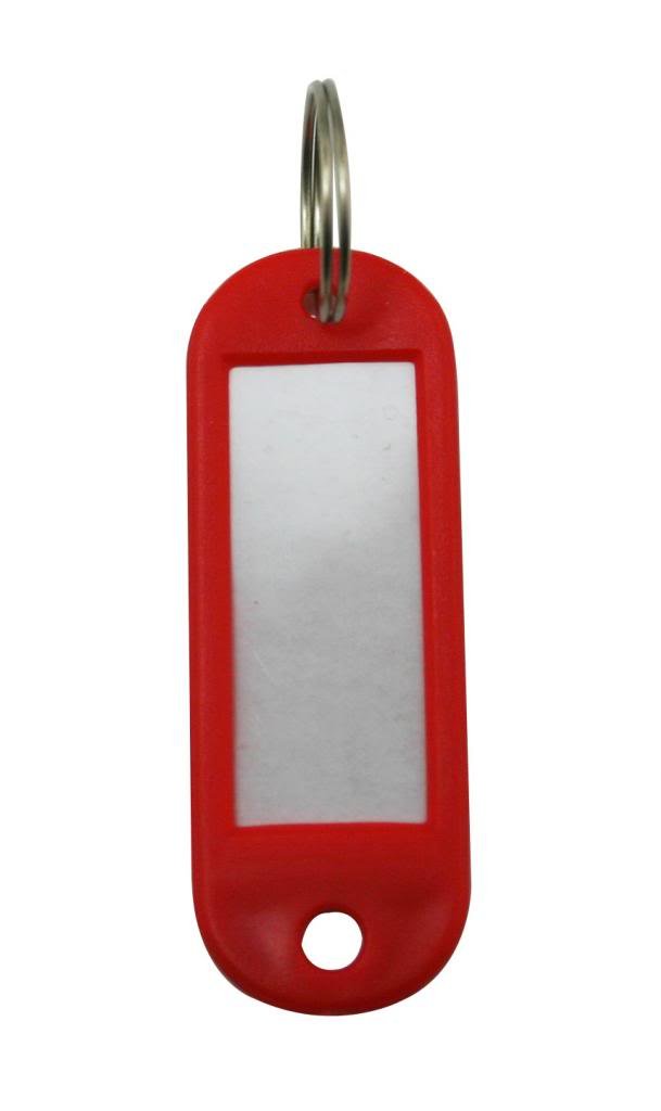 30 Pack Red Luggage ID Tags with Key Rings - Durable Key Fobs for Travel, Suitcases & Backpacks - Perfect for Airports, Hotels & Business Trips