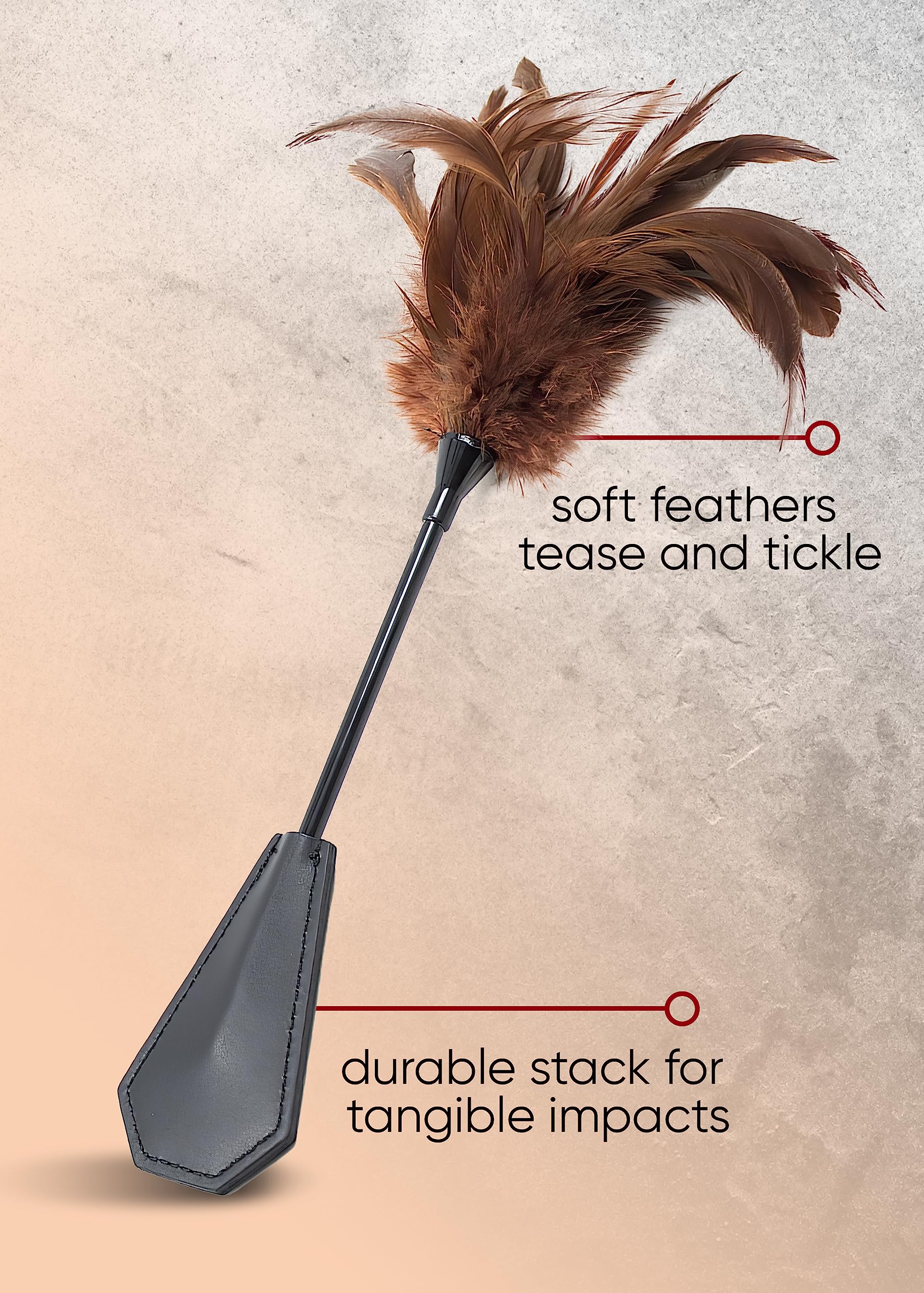 Feather Tickler Adult Toy for Bedroom Play - Sensual Fetish Teaser for Couples