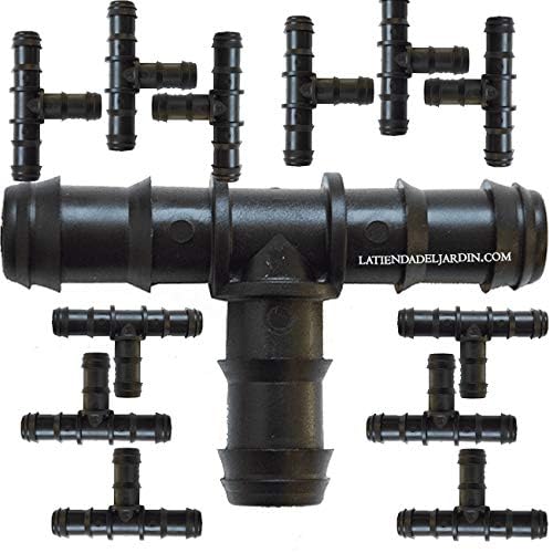 **Suinga 1700 Drip Irrigation Tee Fitting 16mm | 16mm Pipe Connector | 16mm Drip Tee for Garden Hose, Black – Perfect for DIY Drip Irrigation Systems & Watering Gardens**