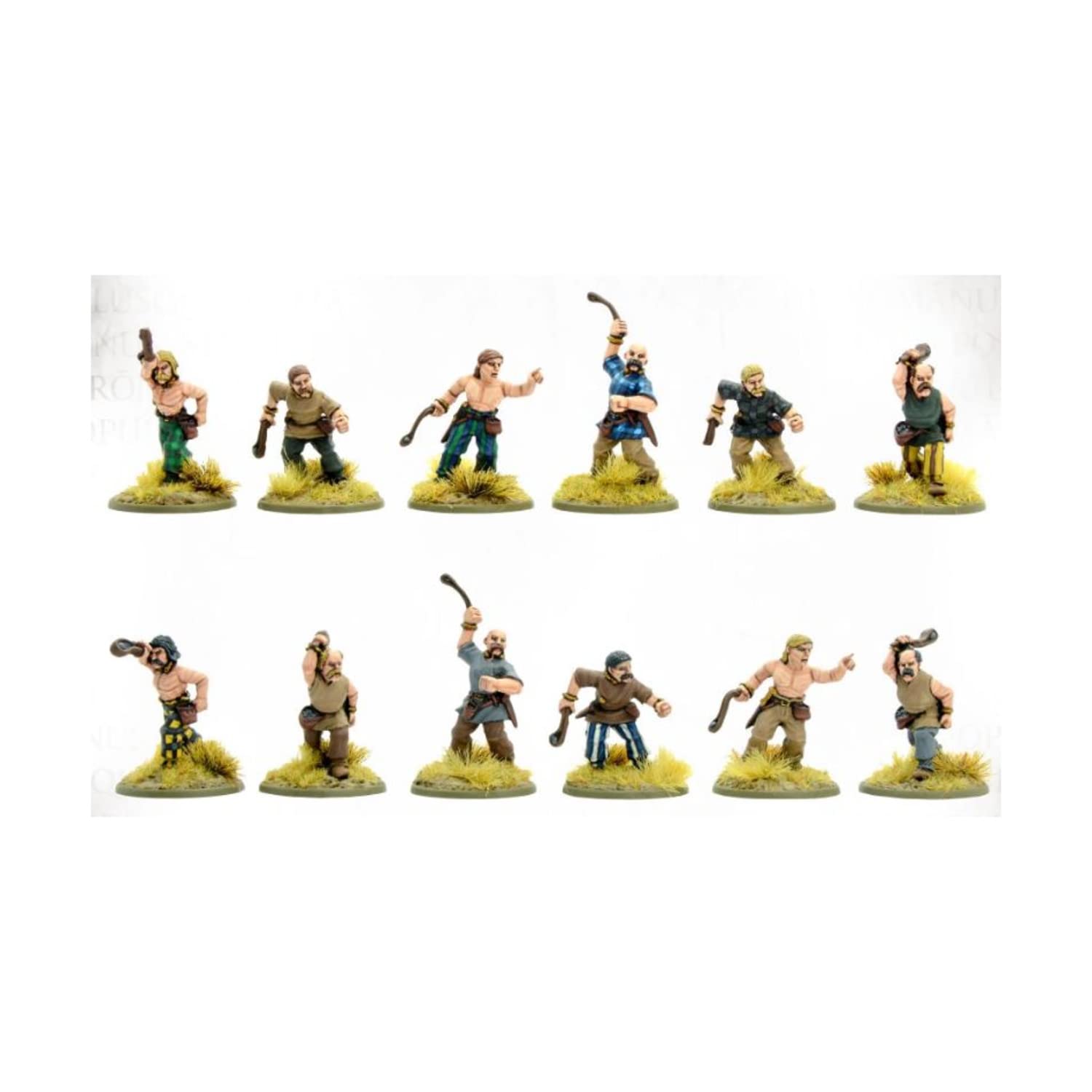 SPQR Warlord Games Gaul Tribesmen Slingers - 28mm Historical Miniatures for Tabletop Wargaming & Painting | Ancient Gaul Warriors for Warhammer & Historical Battles