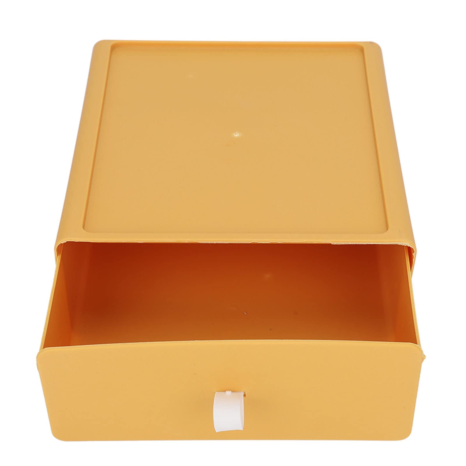 Stackable Drawer Storage Box with Handle Strap - Large Capacity Desktop Organizer for Office Supplies, Home & School Use (Yellow) - Perfect for Organizing Pens, Files, Stationery & Small Items