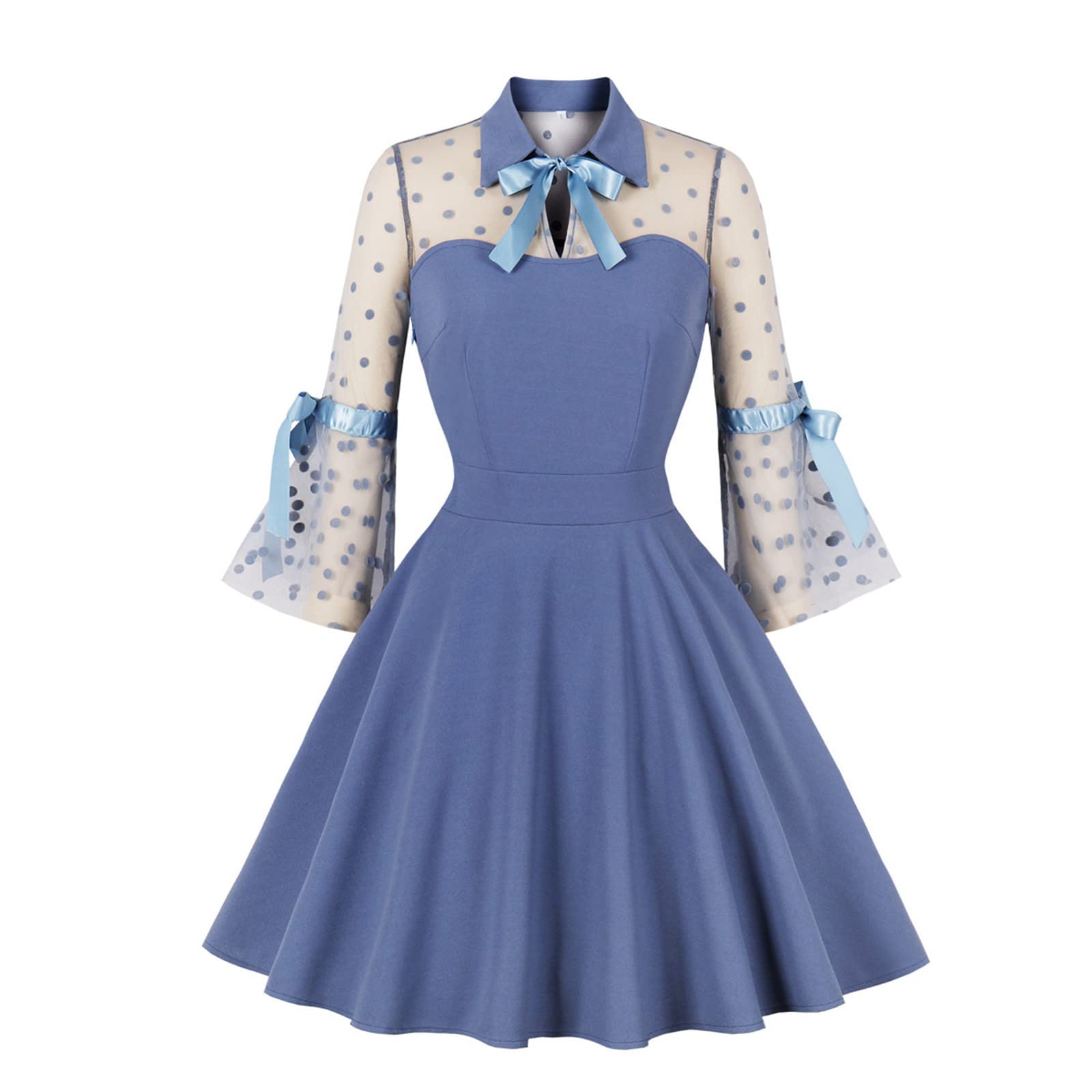 Sexy Summer Princess Dress - Women's Retro Solid Color Pullover Mini Dress with Long Sleeves | Perfect for Casual Wear, Date Nights & Special Occasions