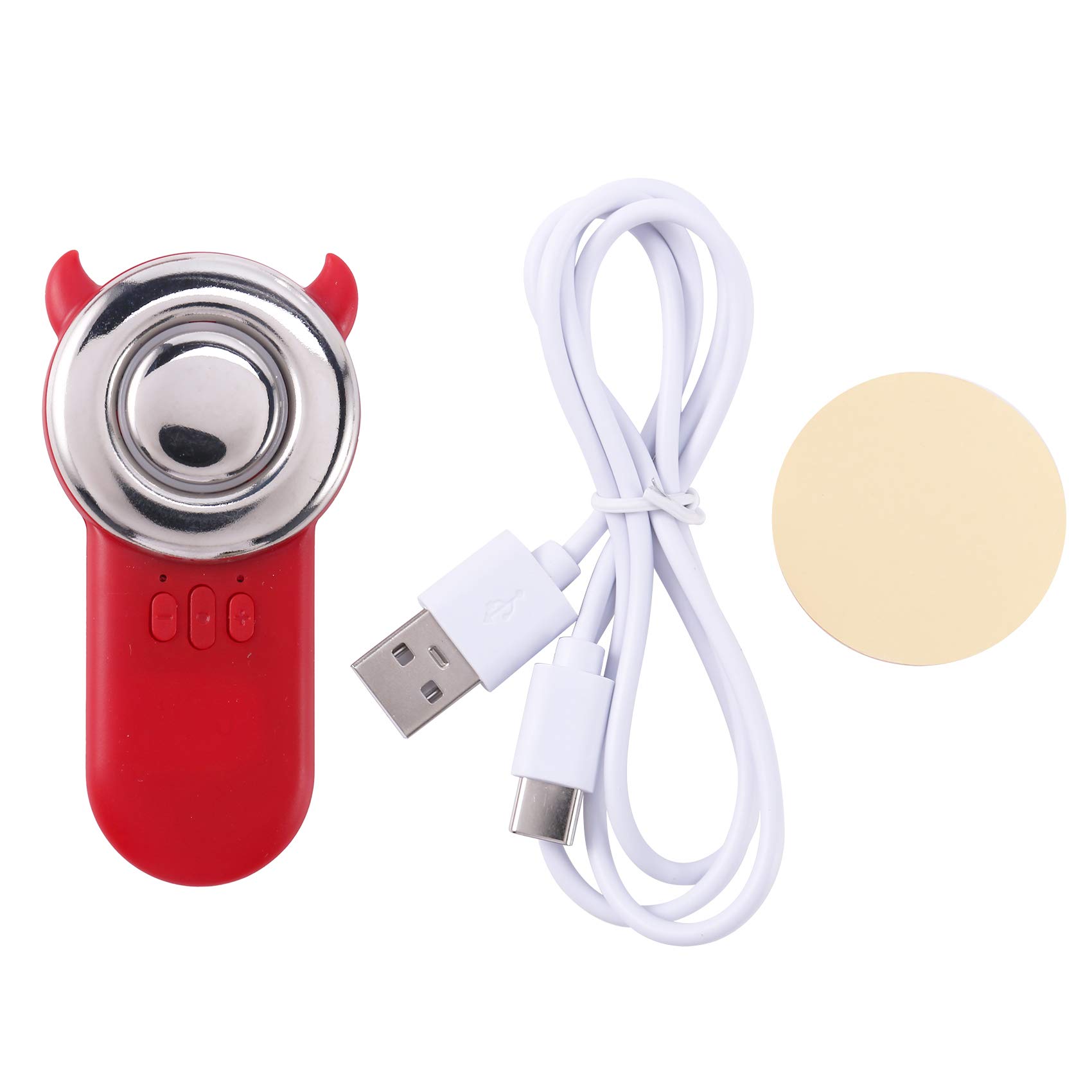WEYU Hot Facial Massager with Sonic Vibration & LED Photon Therapy - Anti-Aging, Skin Rejuvenation & Tightening Care (Red) | At-Home Spa Treatment for Wrinkle Reduction & Glowing Skin