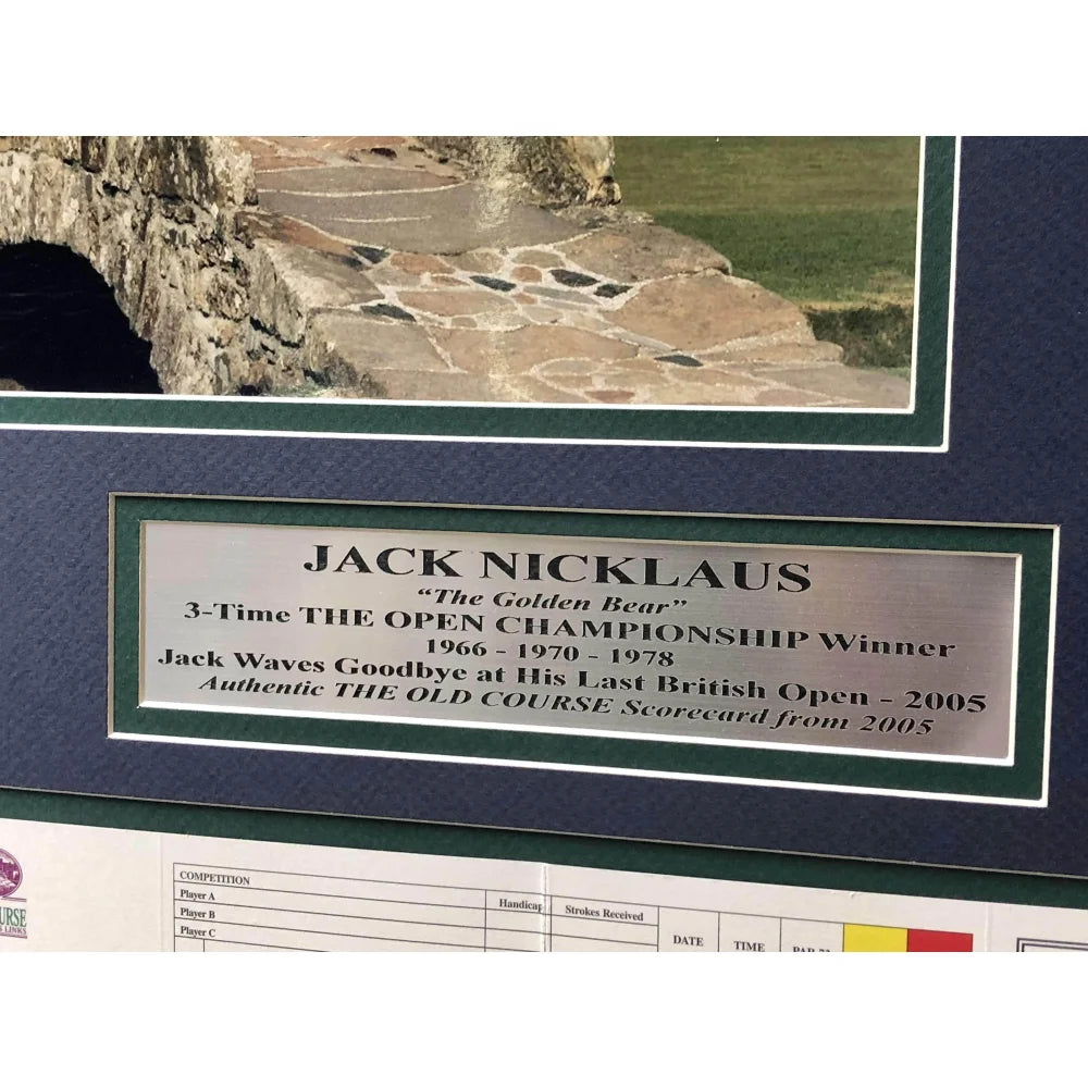 Authentic Jack Nicklaus 2005 British Open St. Andrews Old Course Framed Scorecard with COA - Golf Memorabilia for Office Decor & Sports Fan Gifts