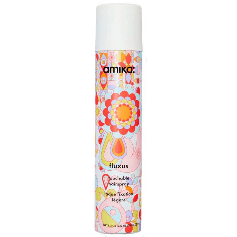 Amika Fluxus Touchable Hairspray - Lightweight Hold & Shine for All Hair Types - Perfect for Styling, Volume & Everyday Use