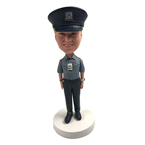 Personalized Policewoman Bobble Head - Custom Female Police Officer Cake Topper - Unique Birthday Gift for Women in Law Enforcement - Perfect for Retirement Parties, Police Academy Graduations & Appreciation Gifts