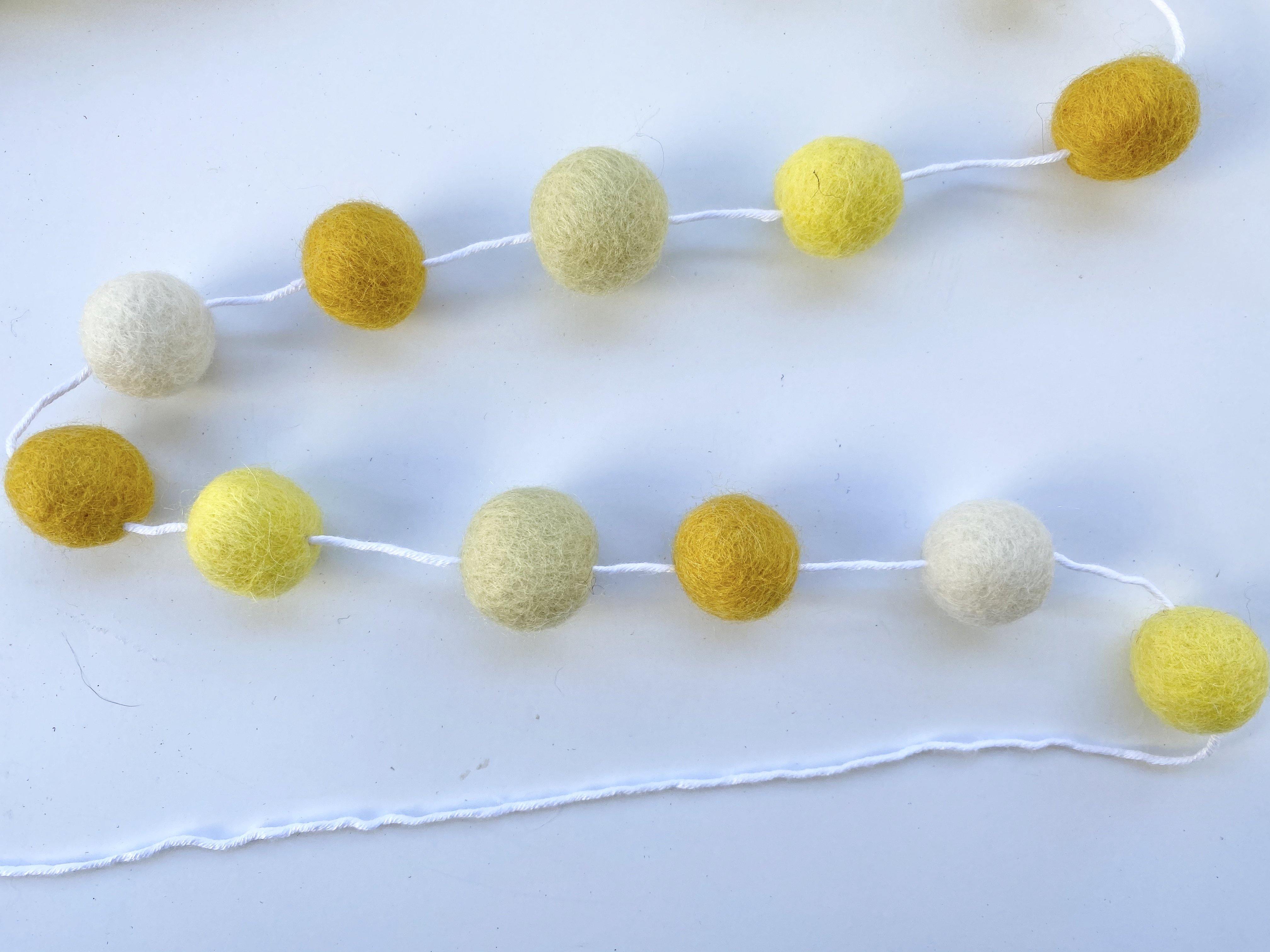 Bright Yellow Summer Garland - Decorative Party Backdrop for Weddings, Baby Showers & Outdoor Events