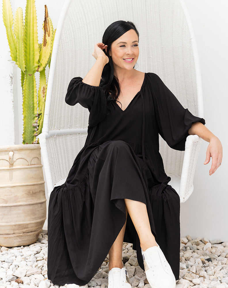 Bee Maddison Jackson Dress - Elegant Black Women's Party Dress for Evening Events, Cocktail Parties & Special Occasions