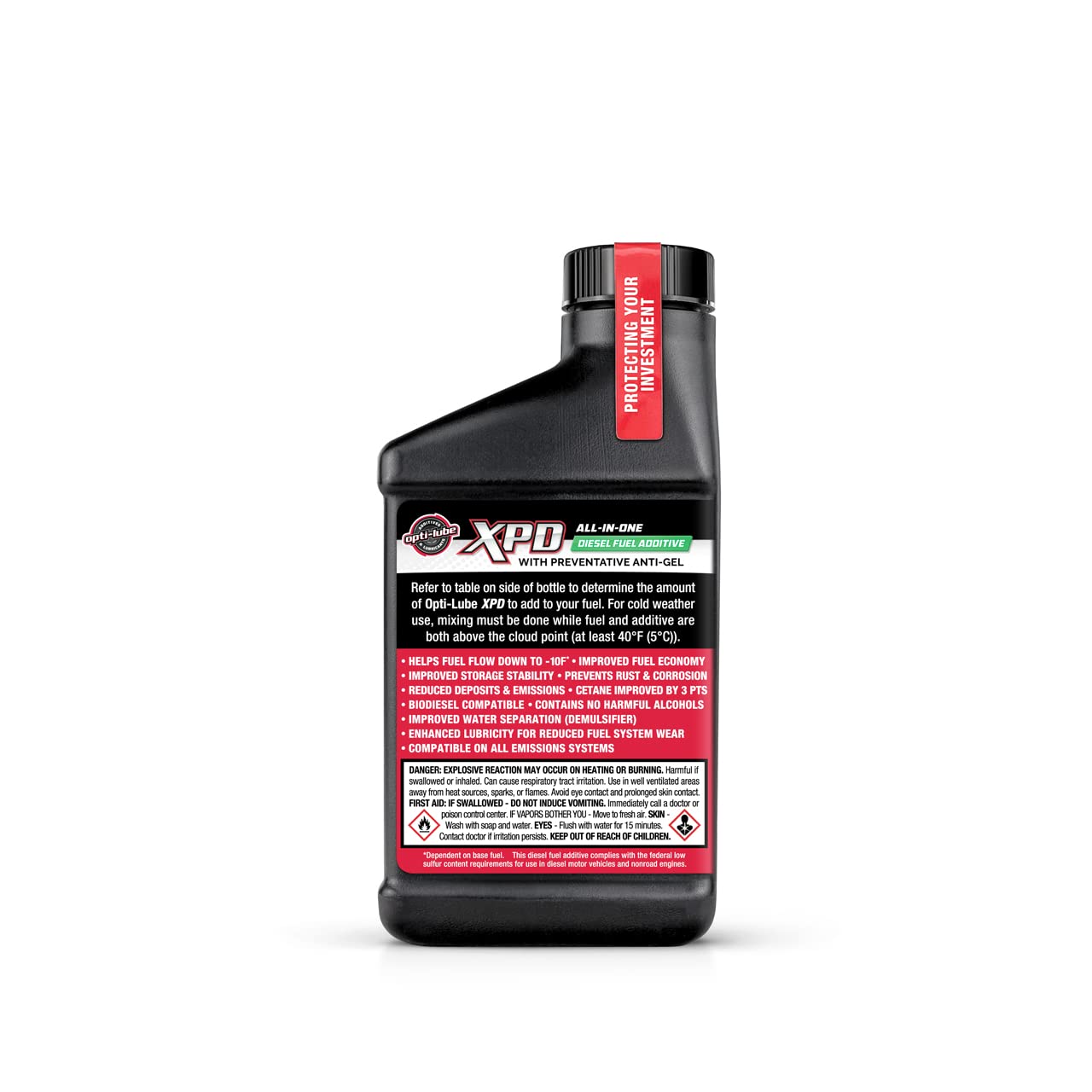 Opti-Lube XPD All-in-One Diesel Fuel Additive - 8oz Bottles (12 Pack Case) | Improves Fuel Efficiency, Reduces Emissions & Protects Engine - Ideal for Trucks, Heavy Equipment & Diesel Vehicles