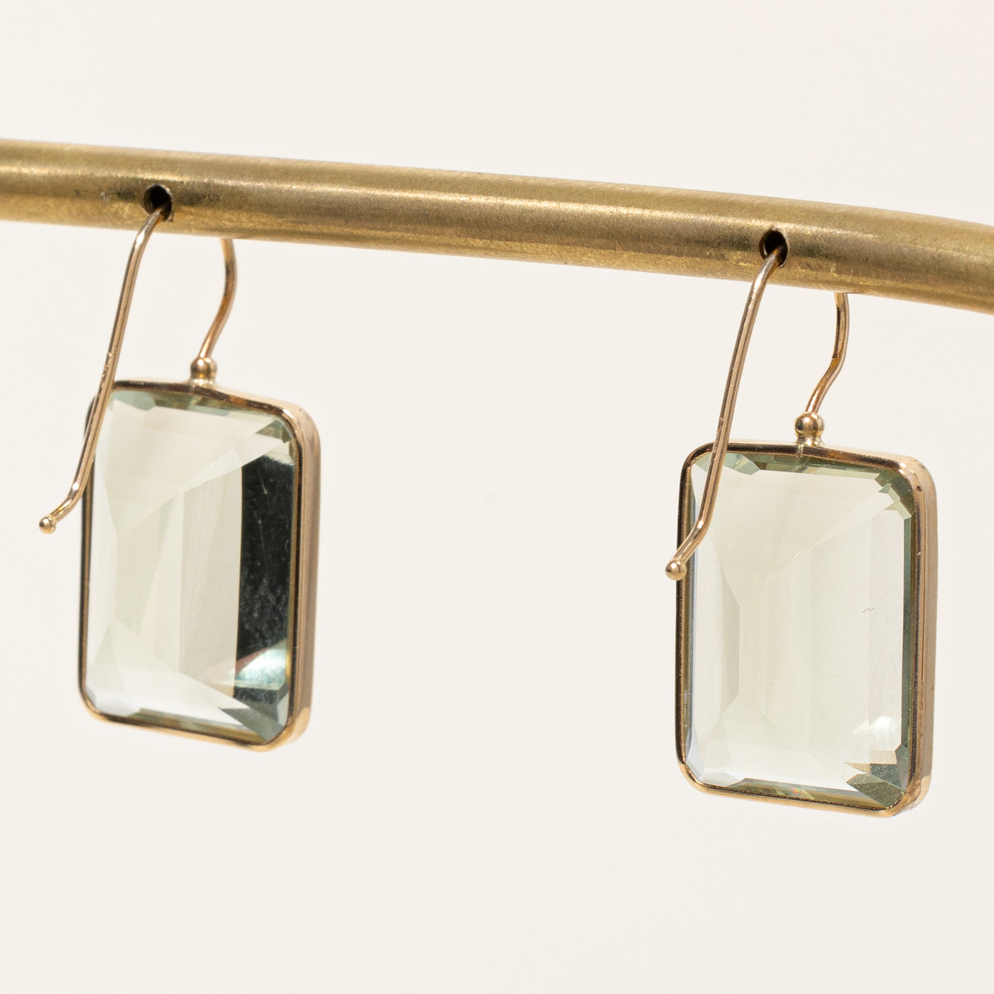Emerald Cut Prasiolite Earrings 22.00ctw - Elegant Green Gemstone Jewelry for Women | Perfect for Weddings, Parties & Special Occasions