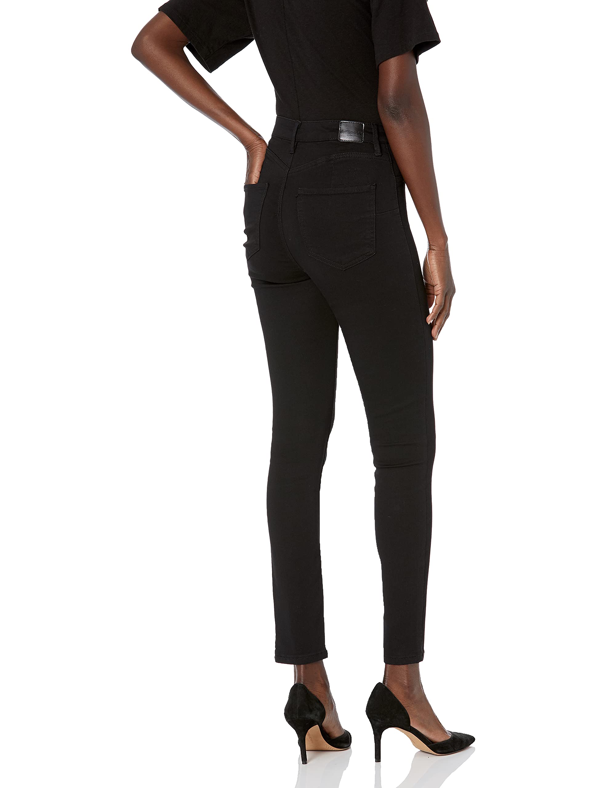 Women's Skinny Jeans with Exposed Button Closure - High Waist Stretch Denim Pants for Casual & Night Out | Perfect for Date Night, Office Wear & Everyday Fashion