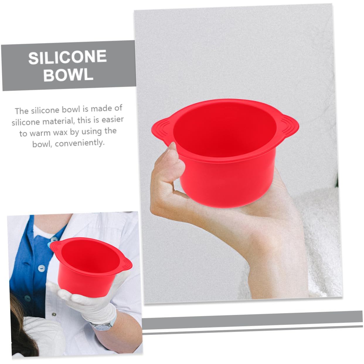 Didiseaon 2 Pack Silicone Wax Warmer Liner Bowl - Replacement Dish for Wax Warmers (Red) - Perfect for Home Spa, Hair Removal & Beauty Salons