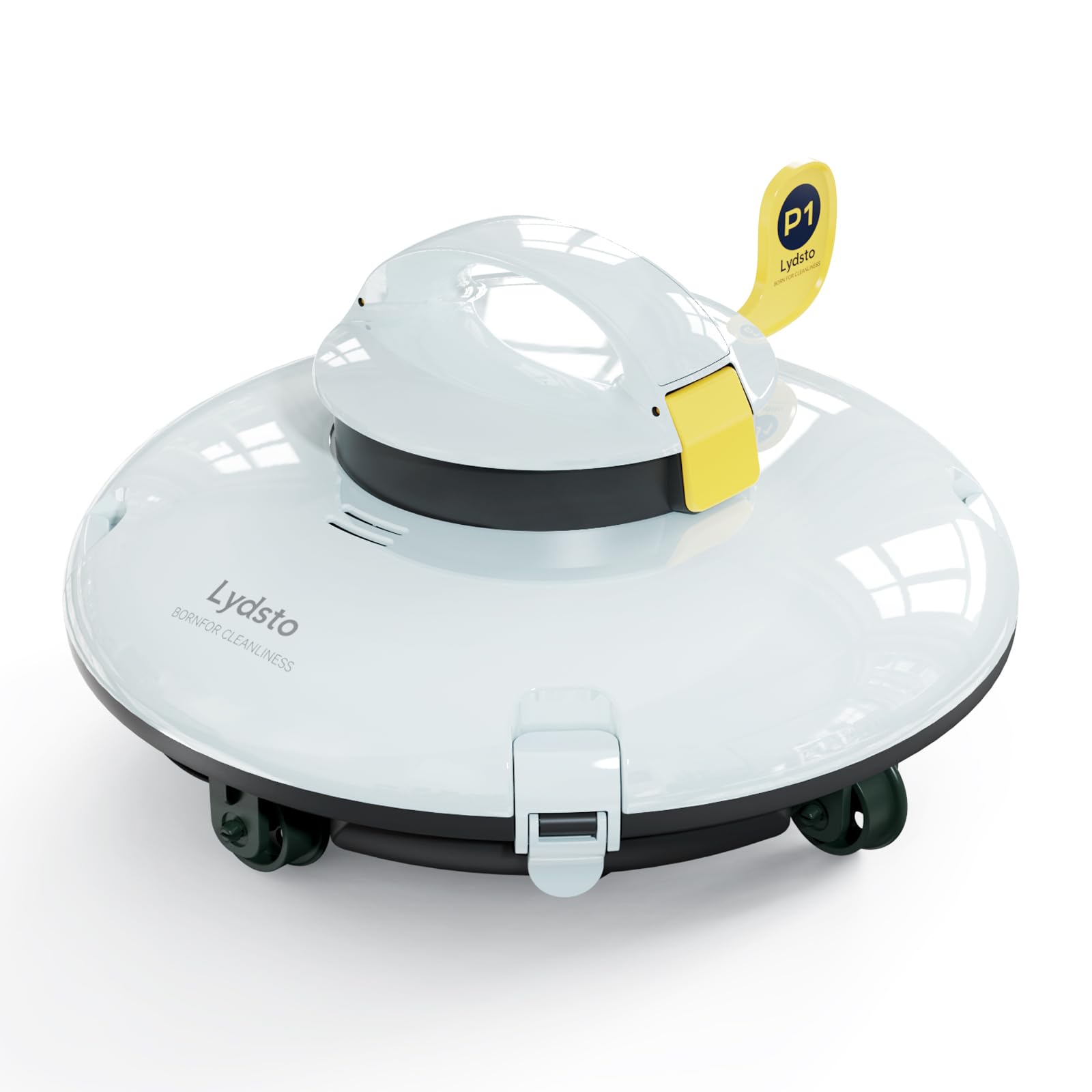 Cordless Robotic Pool Cleaner - 120 Minute Runtime, Automatic Pool Vacuum for Above Ground & In-Ground Pools | Self-Parking, Covers Up to 1384 Sq.Ft (Yellow) | Ideal for Weekly Pool Maintenance & Seasonal Cleaning