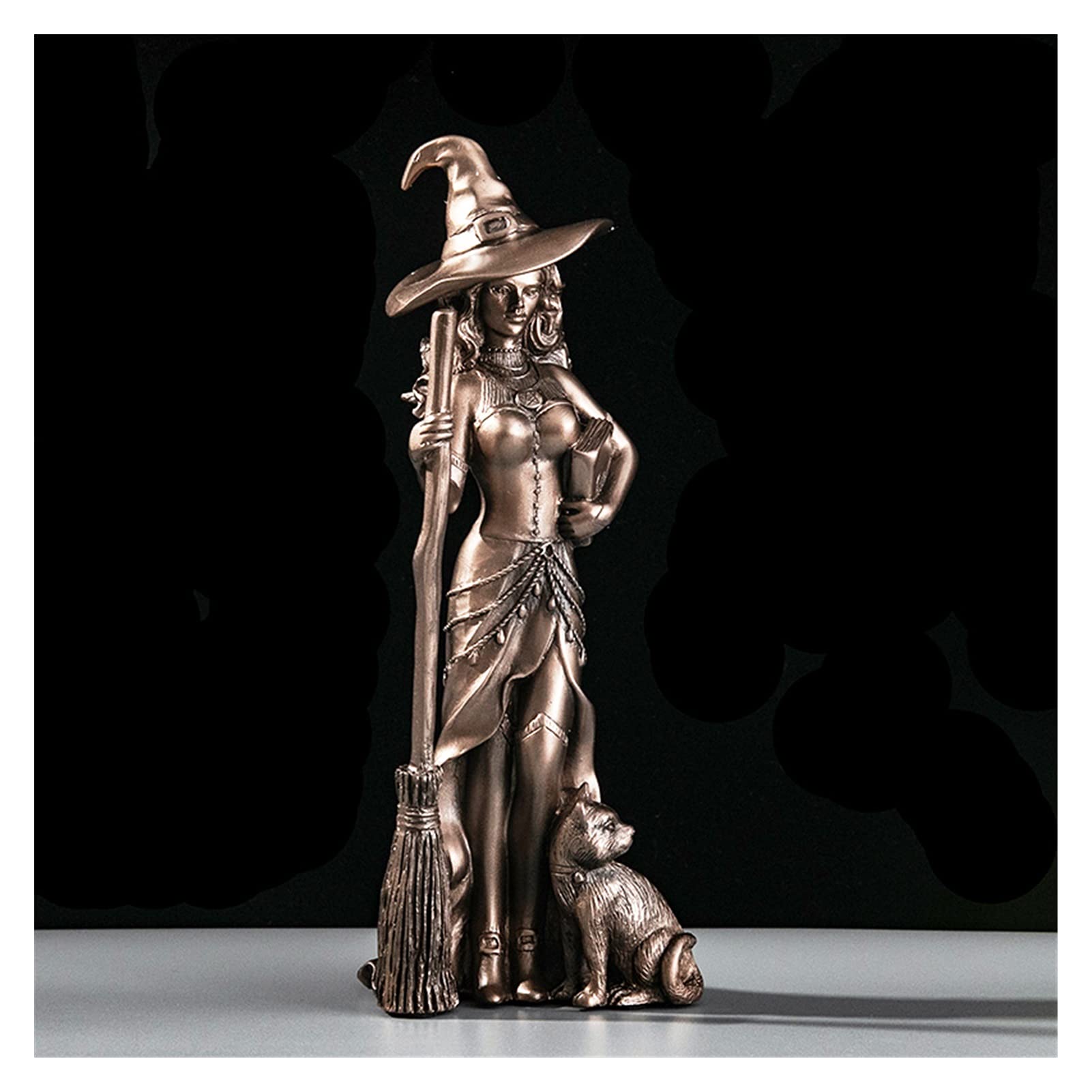 Nordic Retro Modern Minimalist Witch Statue - Handcrafted Home Decor for Desk, Kids Room & Fairy Garden - Witchcraft & Halloween Decorations (Color: A) | Perfect for Halloween Party, Witch-Themed Room & Gothic Home Decor