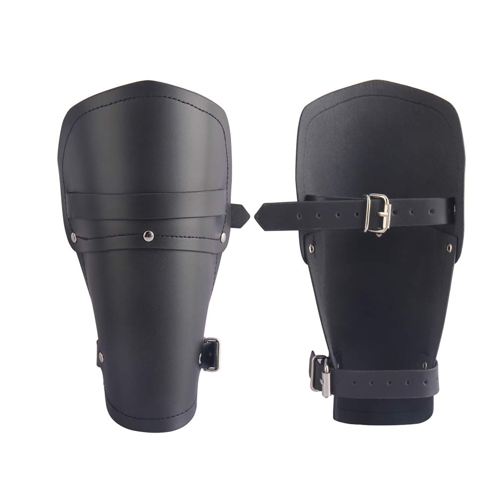 Viking Bracers - Medieval Leather Arm Armor Cuffs & Gauntlets (2-Pack) for Men & Women - Perfect for LARP, Cosplay, Renaissance Fairs & Historical Reenactments