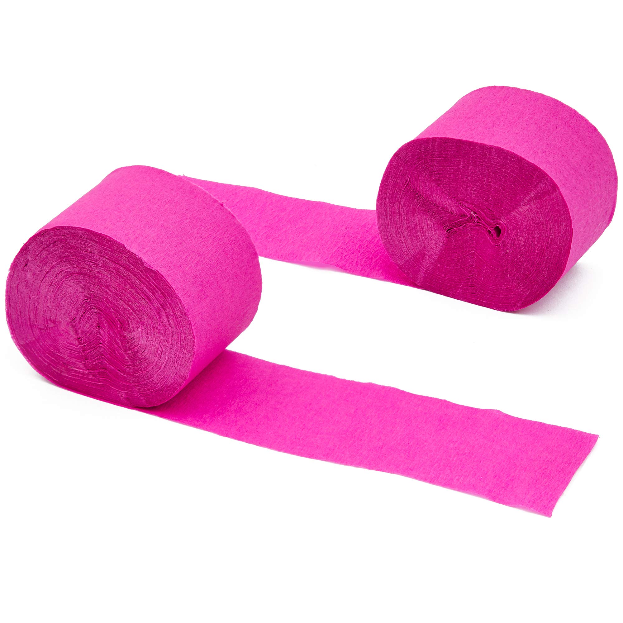 Juvale 79 Feet Hot Pink Crepe Paper Party Streamers with Balloons (17 Pack) - Perfect for Birthday Decorations, Baby Showers & Wedding Party Supplies