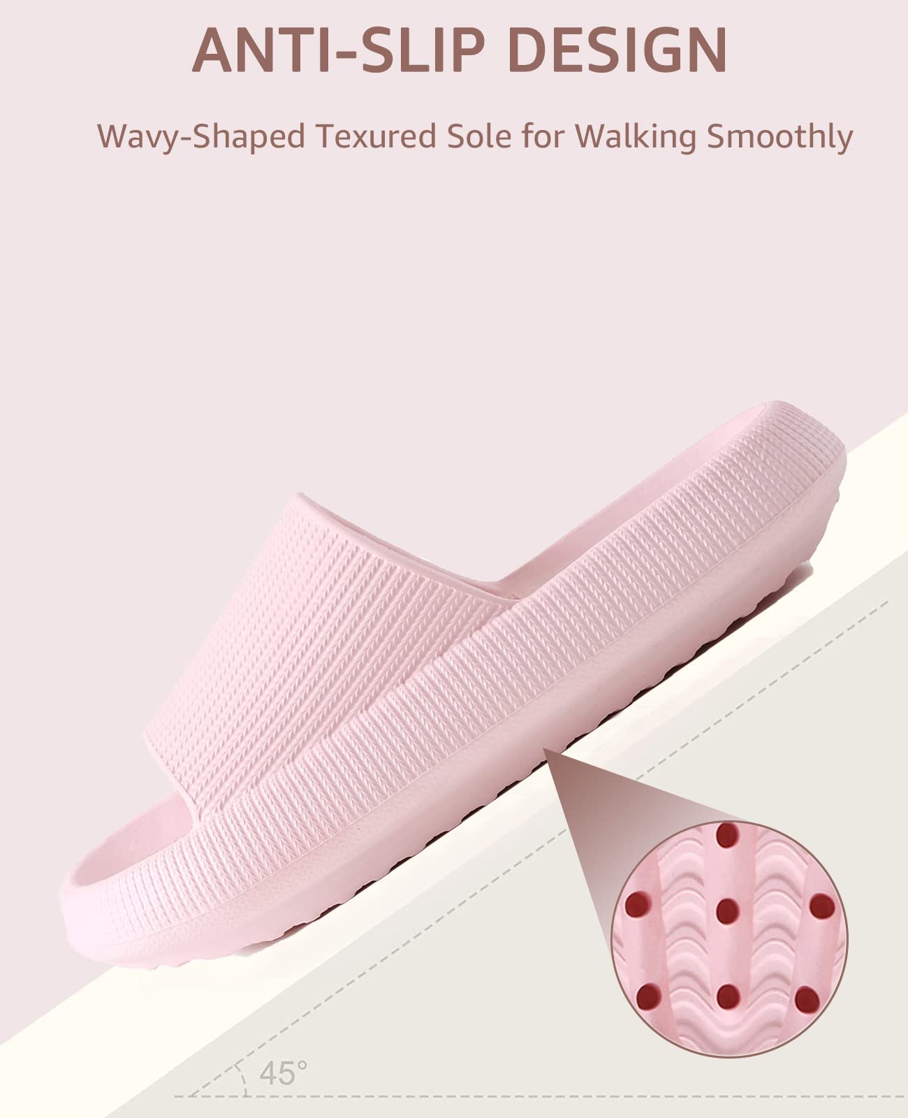 Cloud Slippers for Women and Men - Ultra Soft Pillow Slippers with Non-Slip Sole | Shower Slides & Bathroom Sandals | Thick Cushioned Comfort for Home, Spa, and Indoor Use