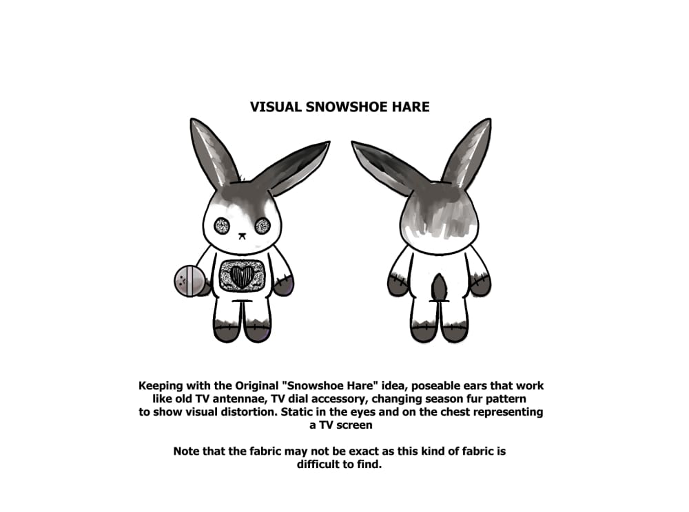 Plushie Dreadfuls Visual Snowshoe Hare Stuffed Animal Toy - Soft Cuddly Bunny Plush for Kids, Collectors & Gift Giving | Perfect for Bedroom Decor, Nursery Comfort & Anxiety Relief