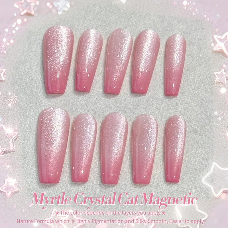 Pink Cat Magnetic Gel Polish MY40 Myrtle 10ml - Long Lasting Nail Polish for Salon & Home Manicure - Perfect for Parties, Weddings & Special Occasions