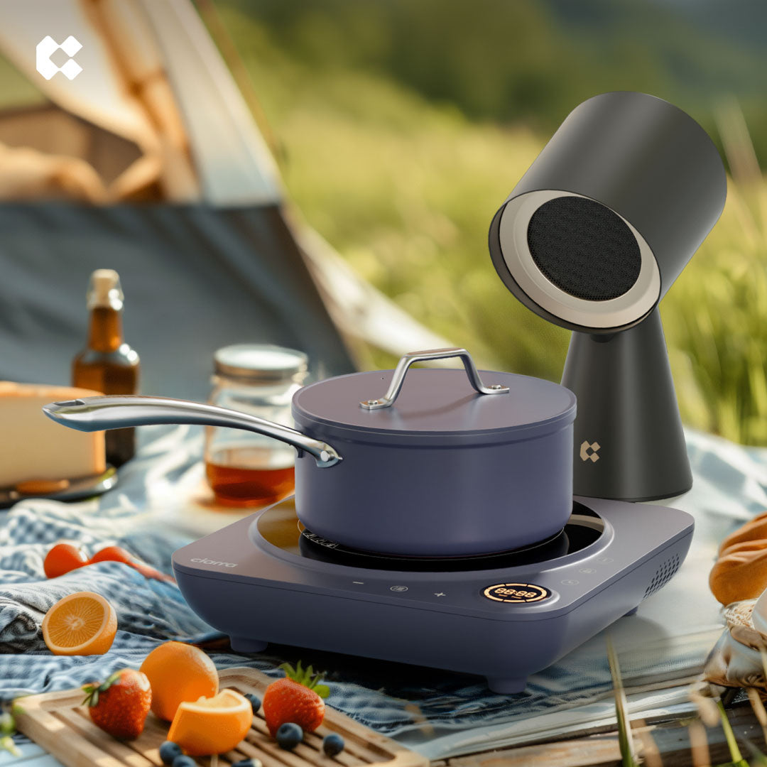 Ciarra Kitchen SparkCook Duo - 2-in-1 Induction Donut Maker & Nonstick Frying Pan Set for Perfect Homemade Donuts - Ideal for Breakfast, Desserts, and Family Cooking Fun