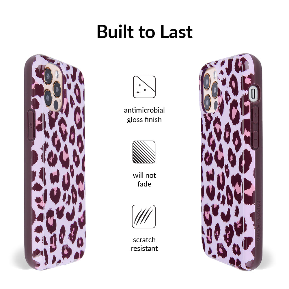 Stylish Pink Leopard Print iPhone Case - Trendy Protective Cover for iPhone Models | Perfect Gift for Women & Girls | Great for Everyday Use, Travel & Fashion Accessories