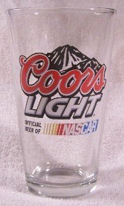 Coors Light NASCAR Pint Glass Set of 2 - 16oz Beer Glasses for Racing Fans, Bar & Home Use - Perfect for Beer, Cocktails, and Game Day Parties