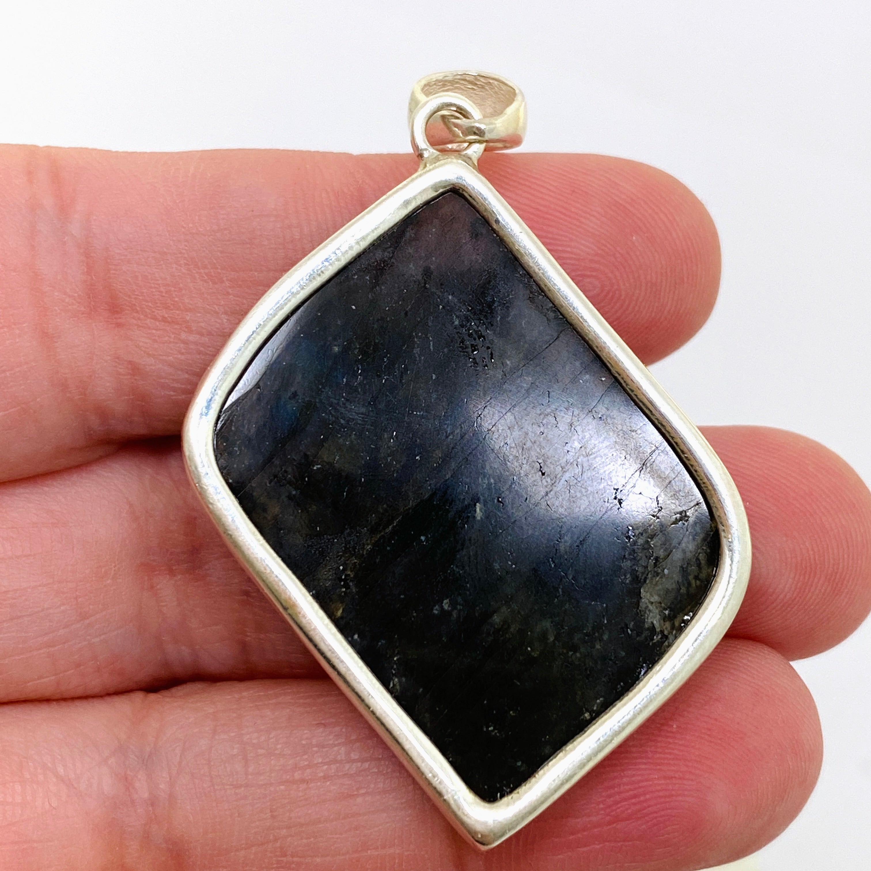 Natural Labradorite Freeform Cabochon Pendant Necklace - Unique Healing Crystal Jewelry for Women - Perfect for Meditation, Energy Work & Spiritual Gifts | KPGJ4872