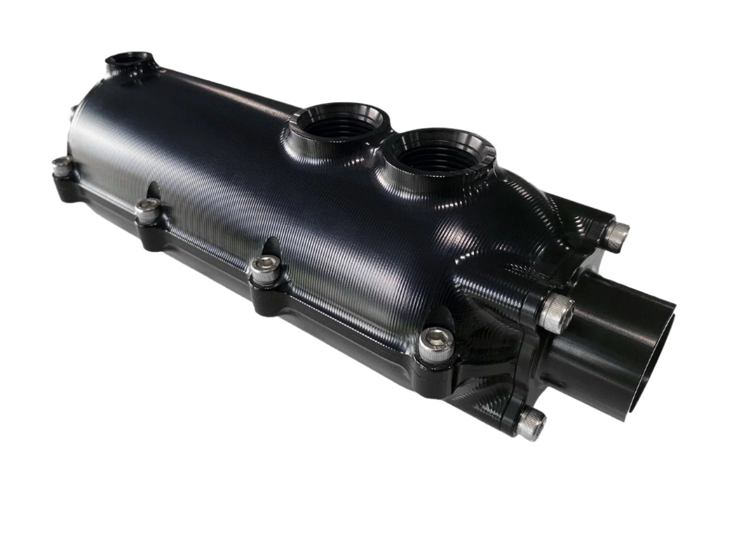 SCA Billet Aluminum Catch Can Kit for Ford Modular, Coyote, Godzilla Engines - Oil Breather System for Improved Engine Performance & Protection