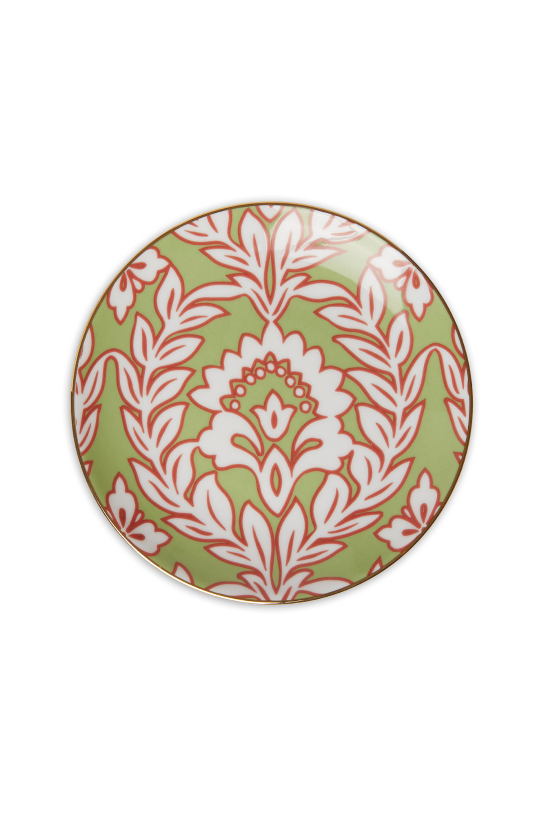4-Piece Side Plate Set with Mixed Spring Garland Floral Design - Perfect for Spring Dining, Party Decor, and Home Table Setting