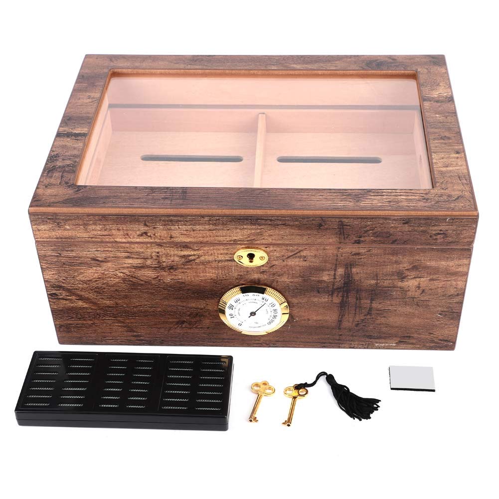Large Airtight Travel Cigar Case - Holds 120 Cigars with Humidor Function | Premium Cigar Storage Box for Travel, Home & Office Use | Perfect for Cigar Enthusiasts & Collectors