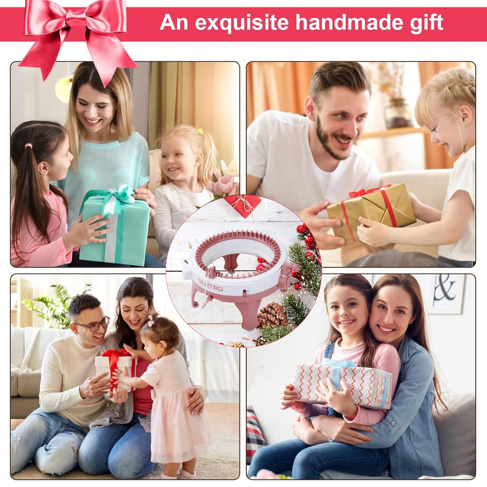 48 Needle DIY Hand Knitting Machine - Rotating Loom Board for Adults & Kids | Easy Yarn Weaving Tool for Scarves, Hats & Blankets | Shoze Knitting Craft Kit
