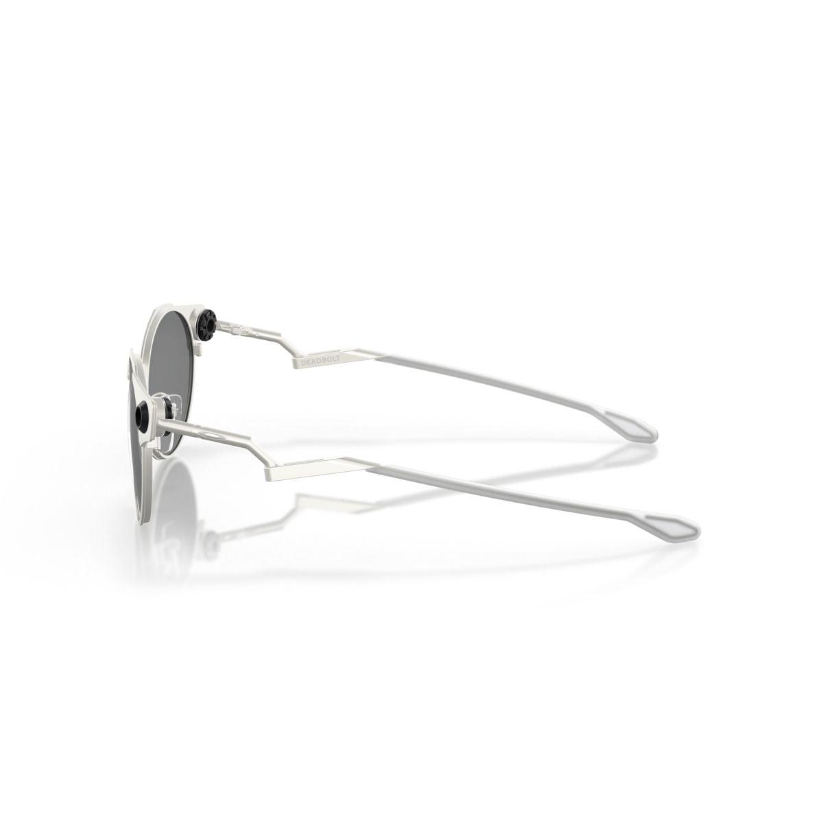 Oakley Deadbolt Sunglasses Satin Chrome Frame with Prizm Black Lenses - Model 0OO6046 604601 for Running, Cycling & Outdoor Sports